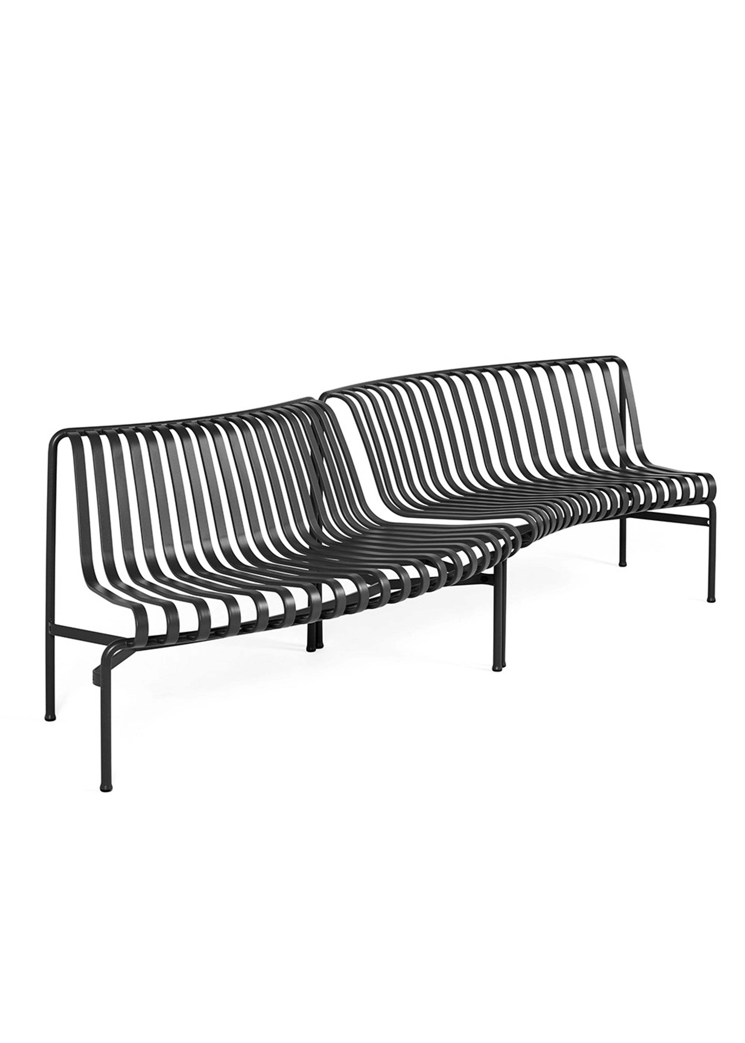 HAY - Palissade park dining bench in-out - Gartenbank - Anthracite