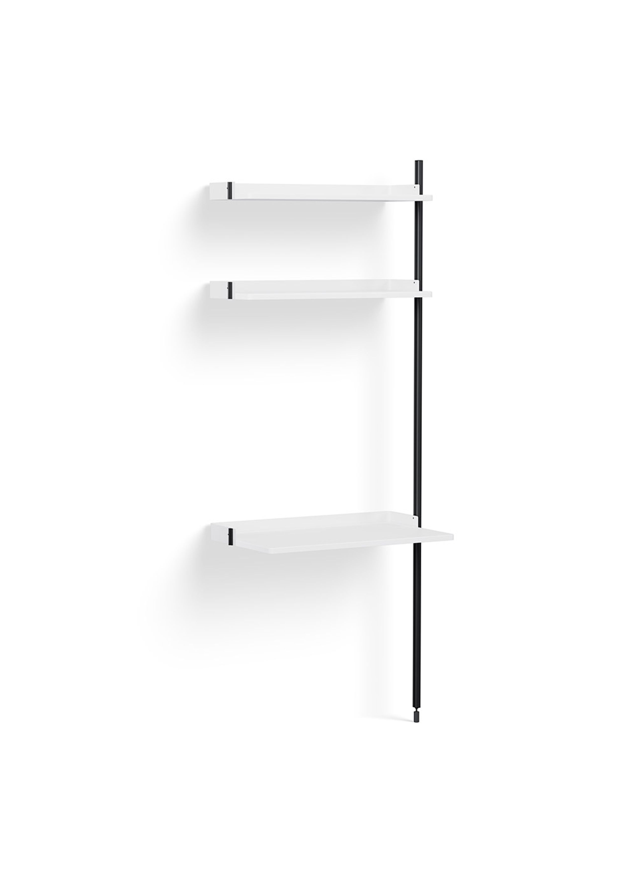 HAY - Reol - Pier System / No. 10 - White / Black Anodised Aluminium