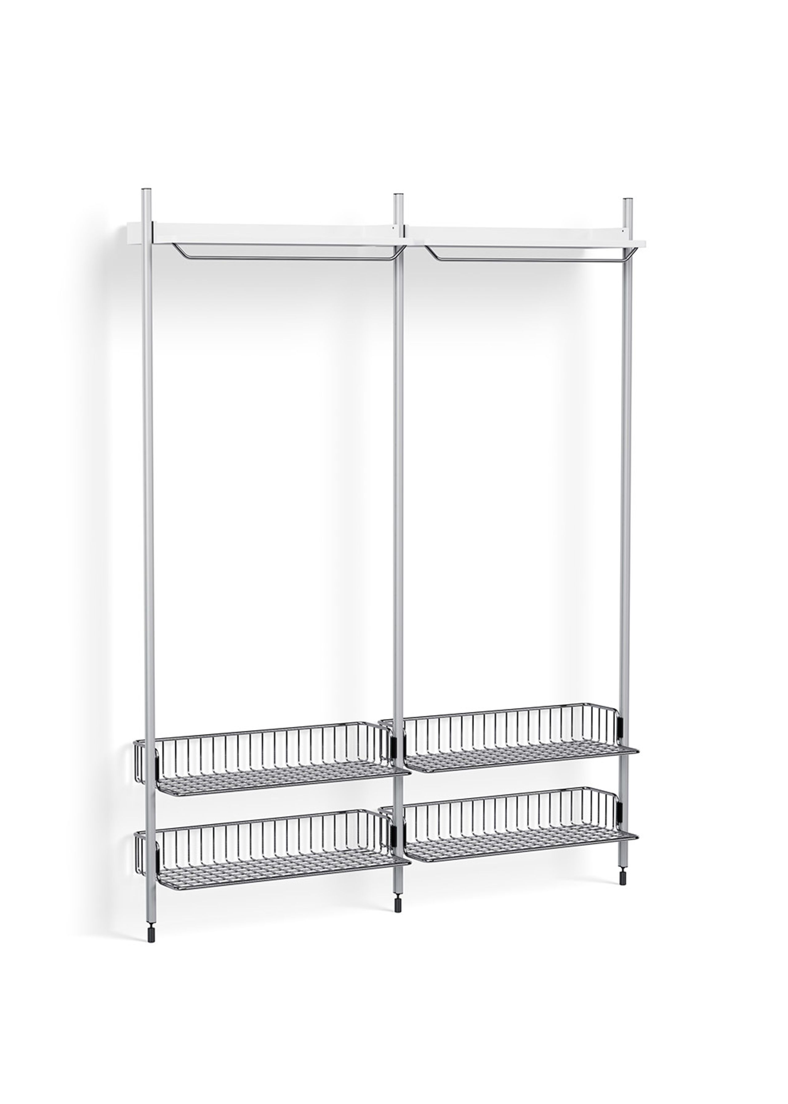 HAY - Reol - Pier System / No. 1012 - White / Clear Anodised Aluminium