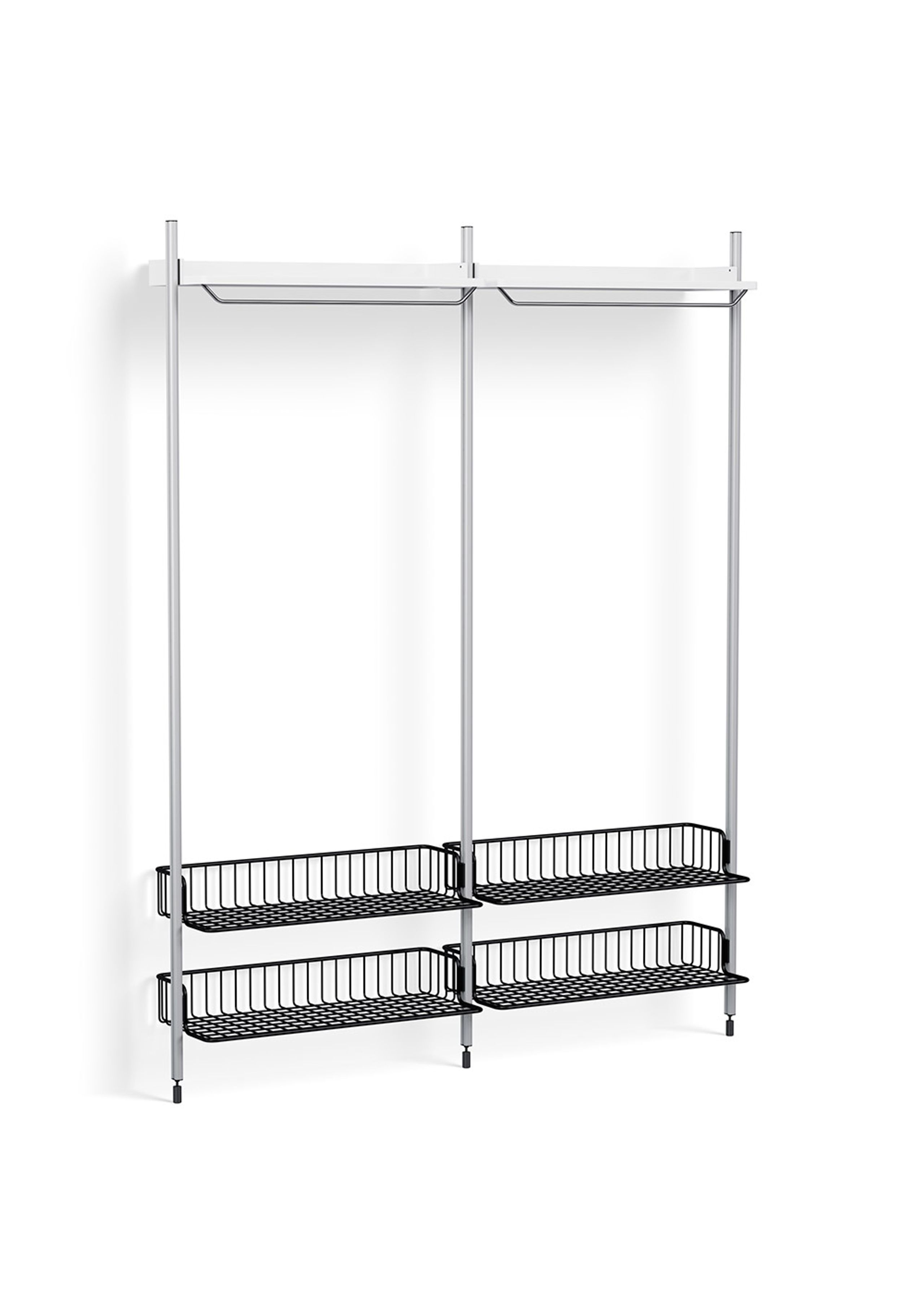HAY - Reol - Pier System / No. 1012 - White / Clear Anodised Aluminium