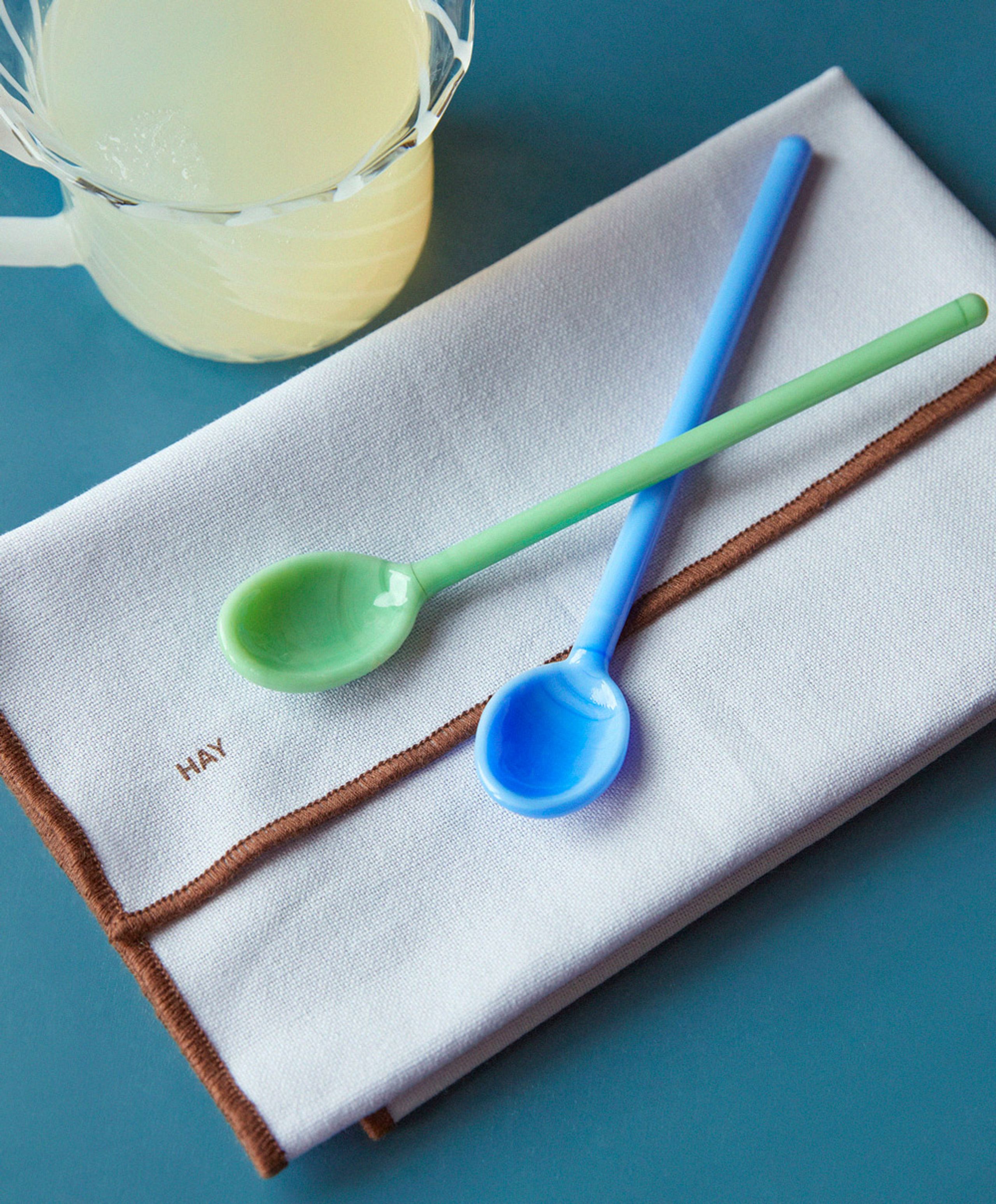 HAY - Cuillères - Glass Spoons - Mono - Sky Blue & Green