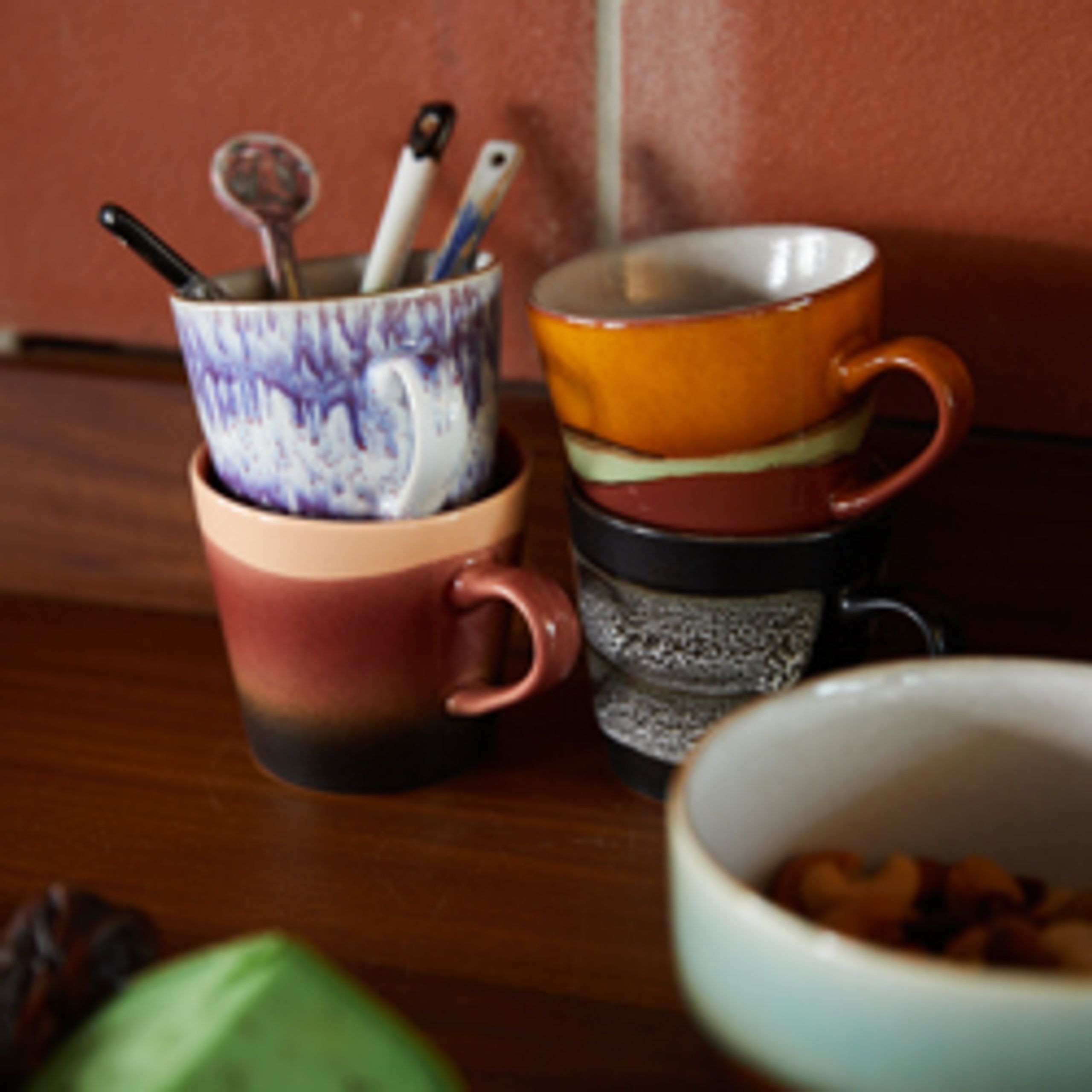 HKliving - Set of 4 70s Ceramics Americano Mugs