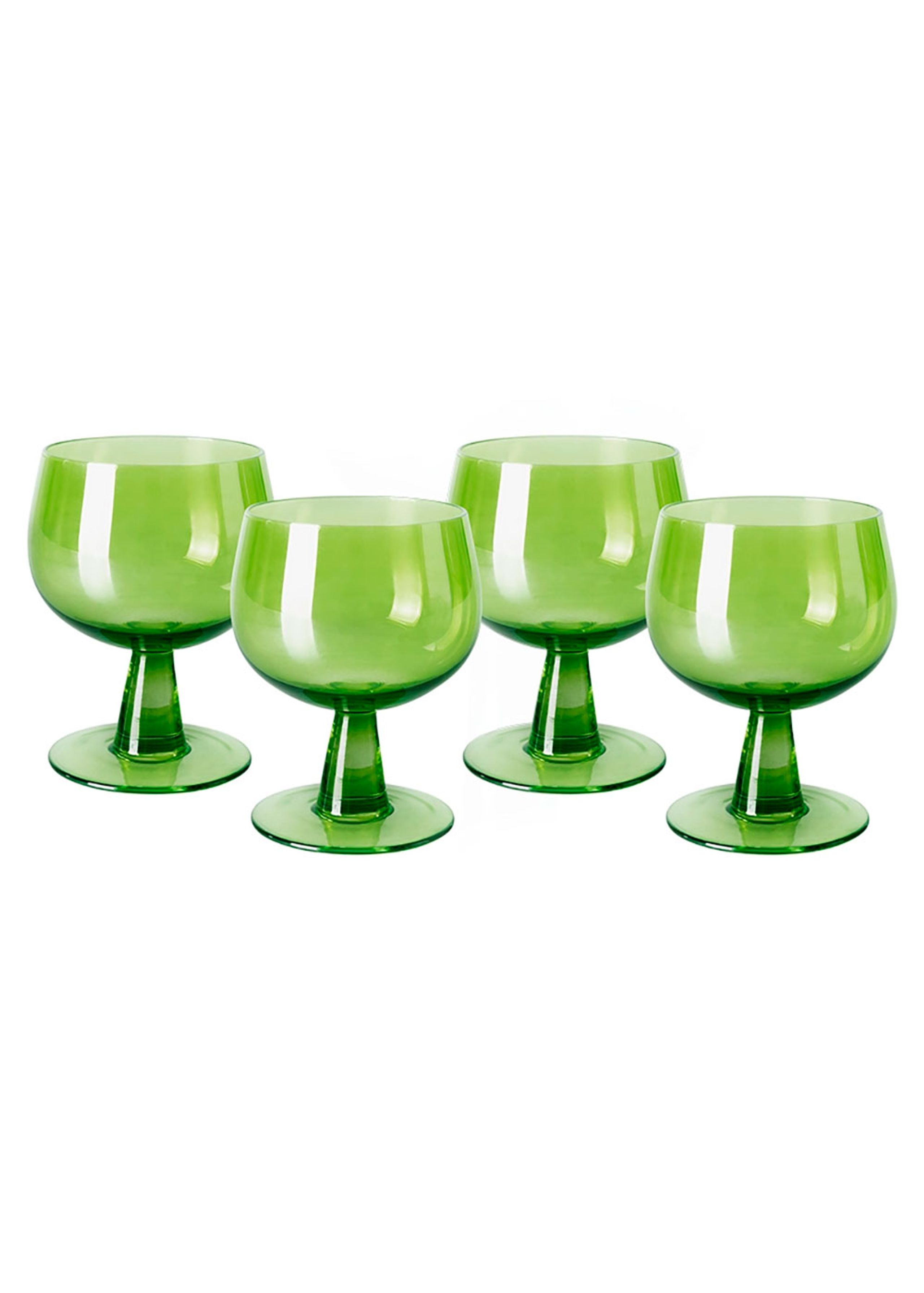 HKLiving - Weinglas - The Emeralds: Wine Glass Low - Lime Green