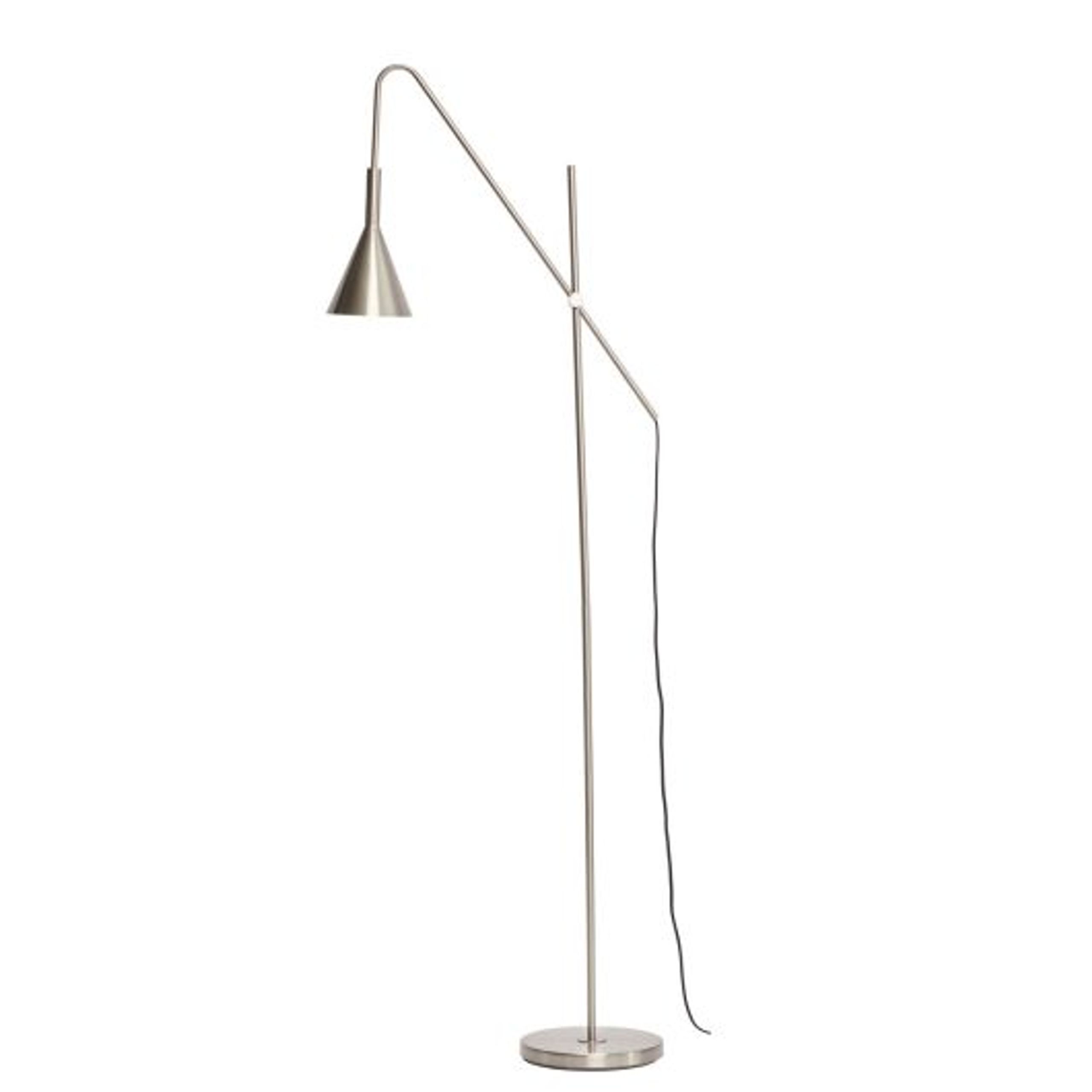 Hübsch - Rope Floor Lamp - Stehlampe - Brushed Nickel