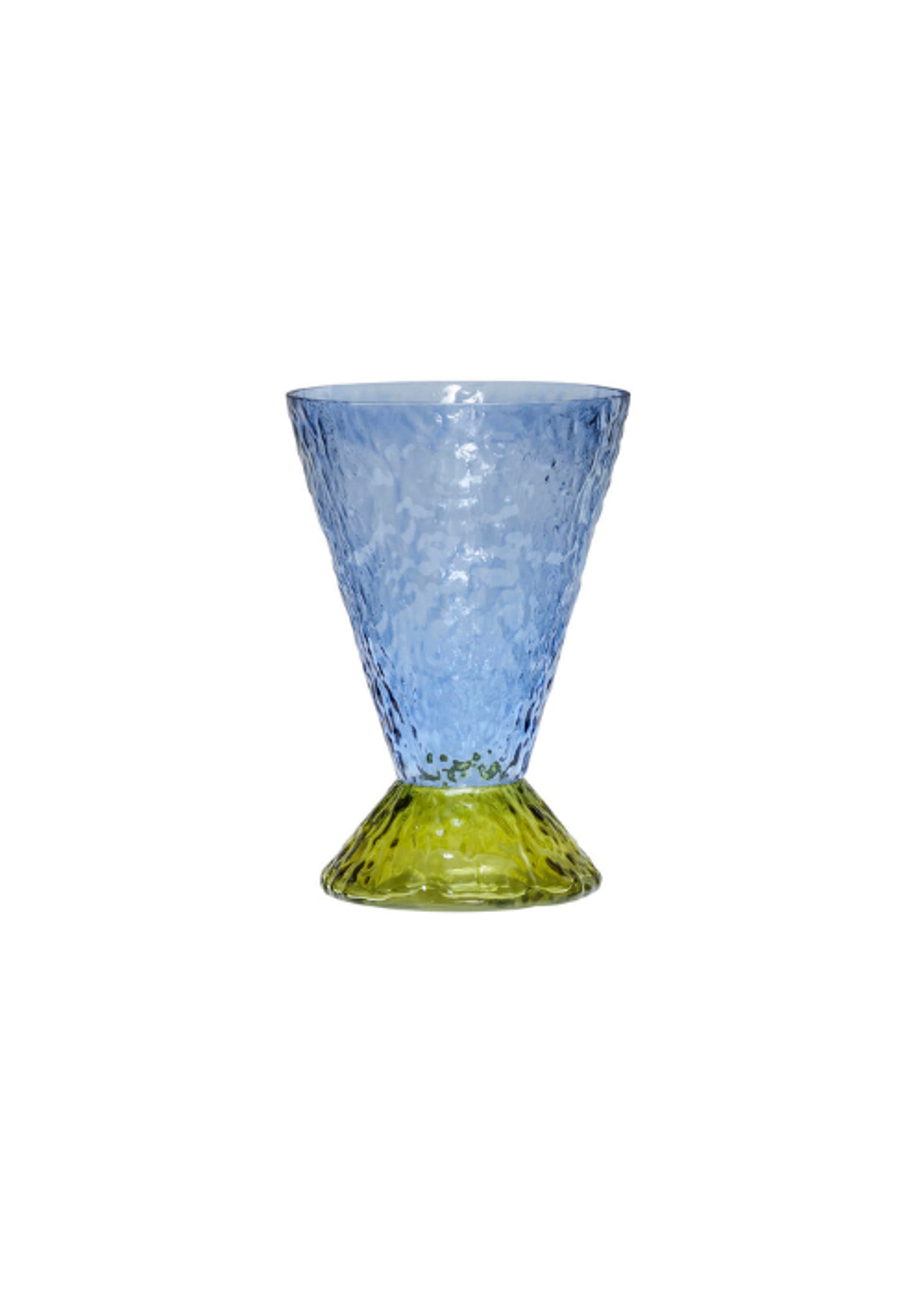 Hübsch - Vase - Abyss Vase - Blue/Olive Green