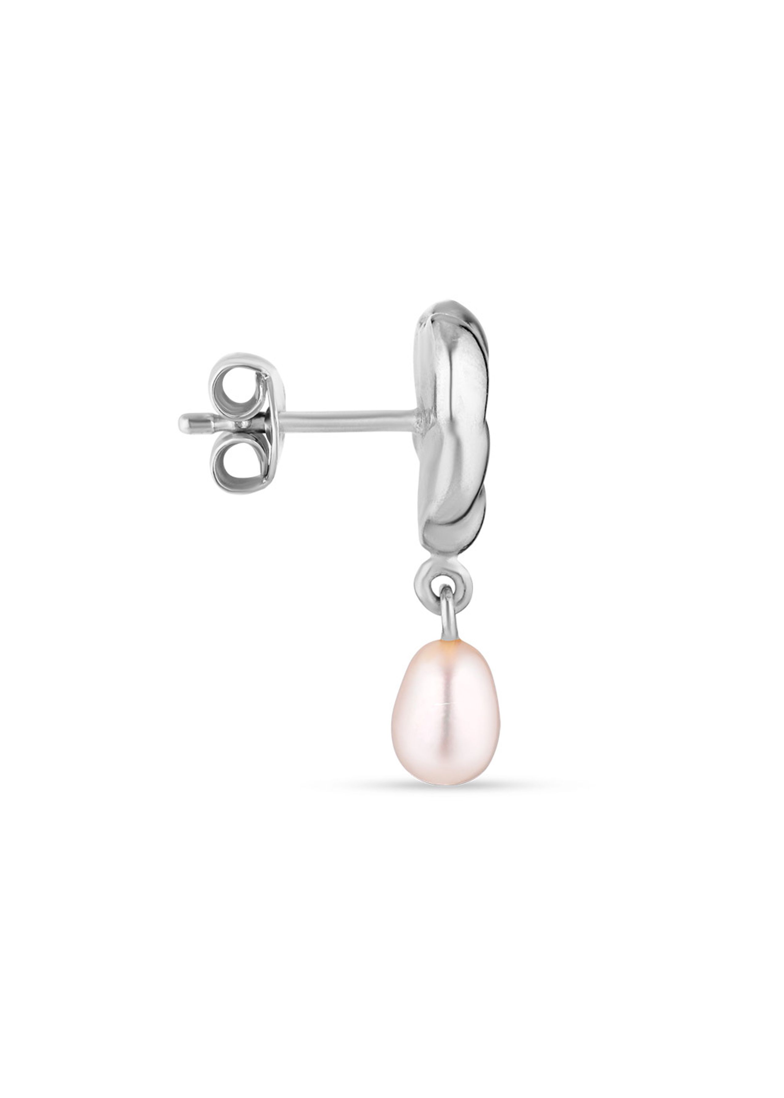 Jane Kønig - Boucle d'oreille - Drippy Earstud with Pearl Pendant - Silver
