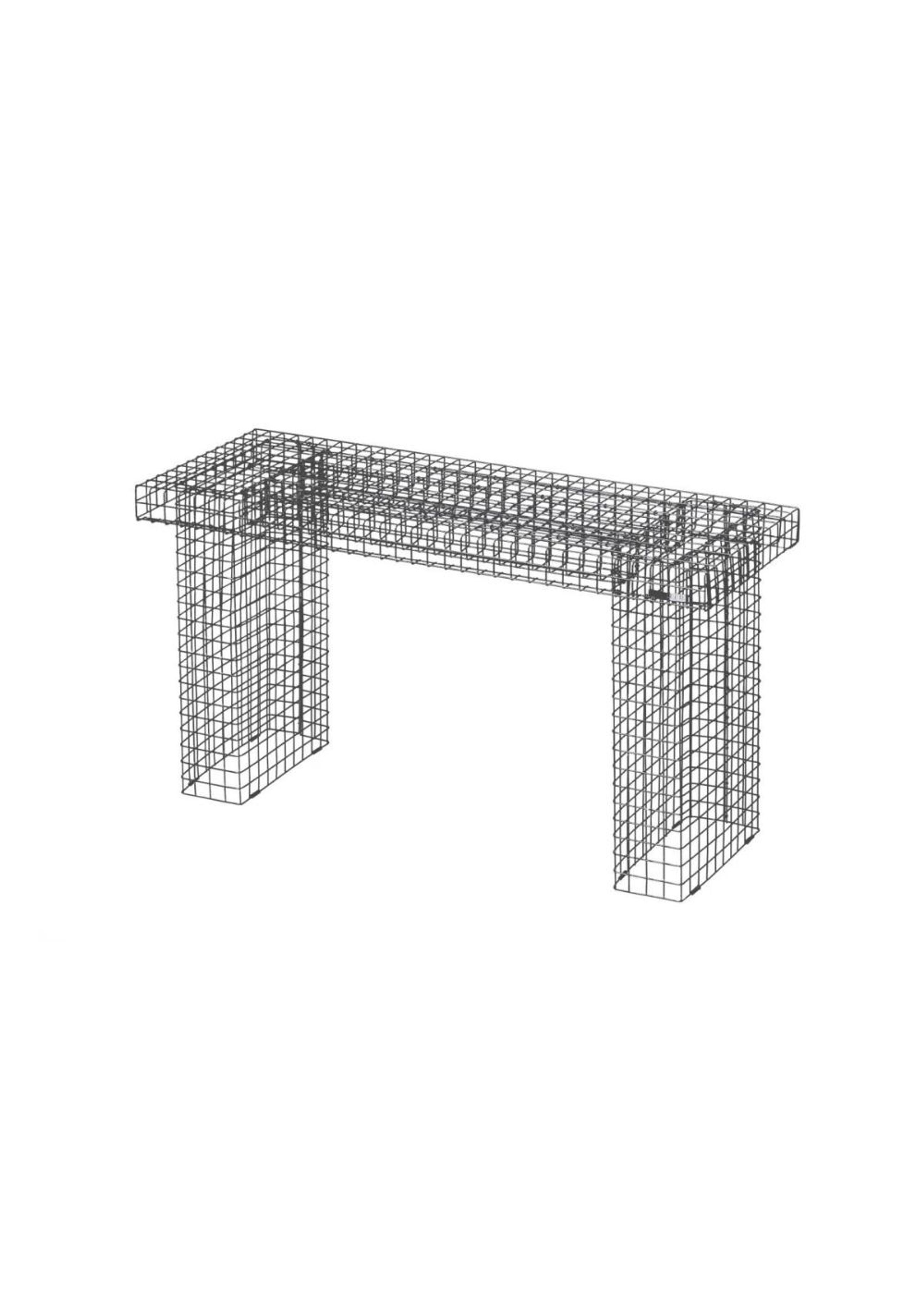 Kalager Design  - Bank - Wire Bench - Rustic Grey