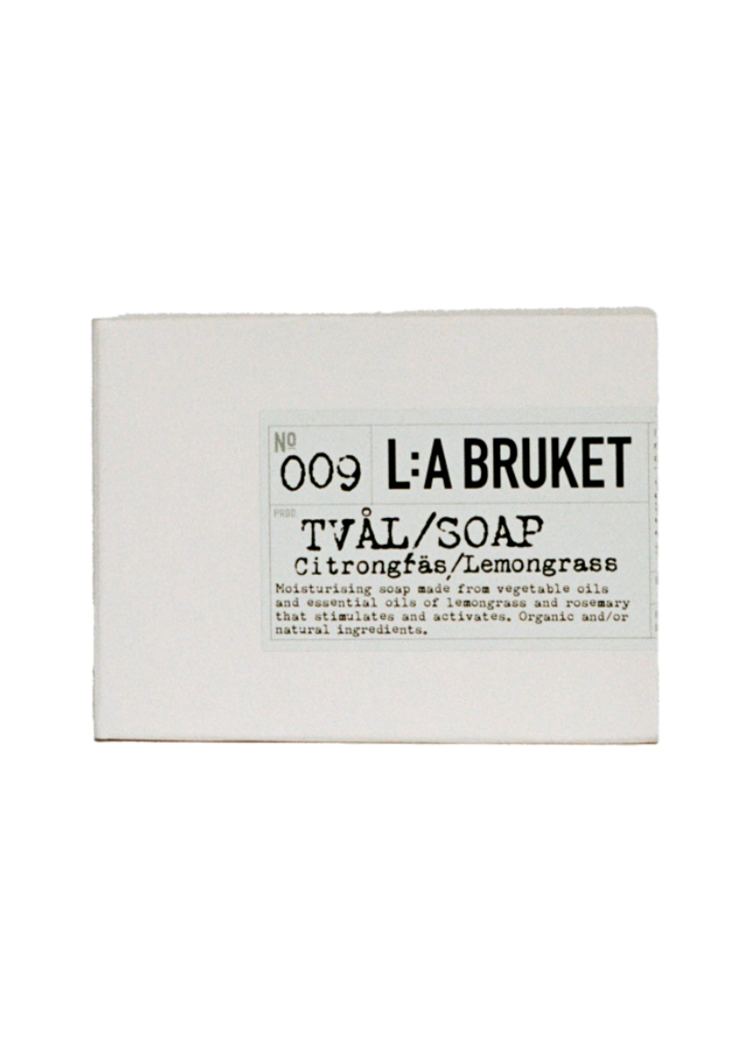 L:A Bruket - Sabonete - Fast sæbe-bar - L:A Bruket - No. 009 - Citrongræs - 120 g