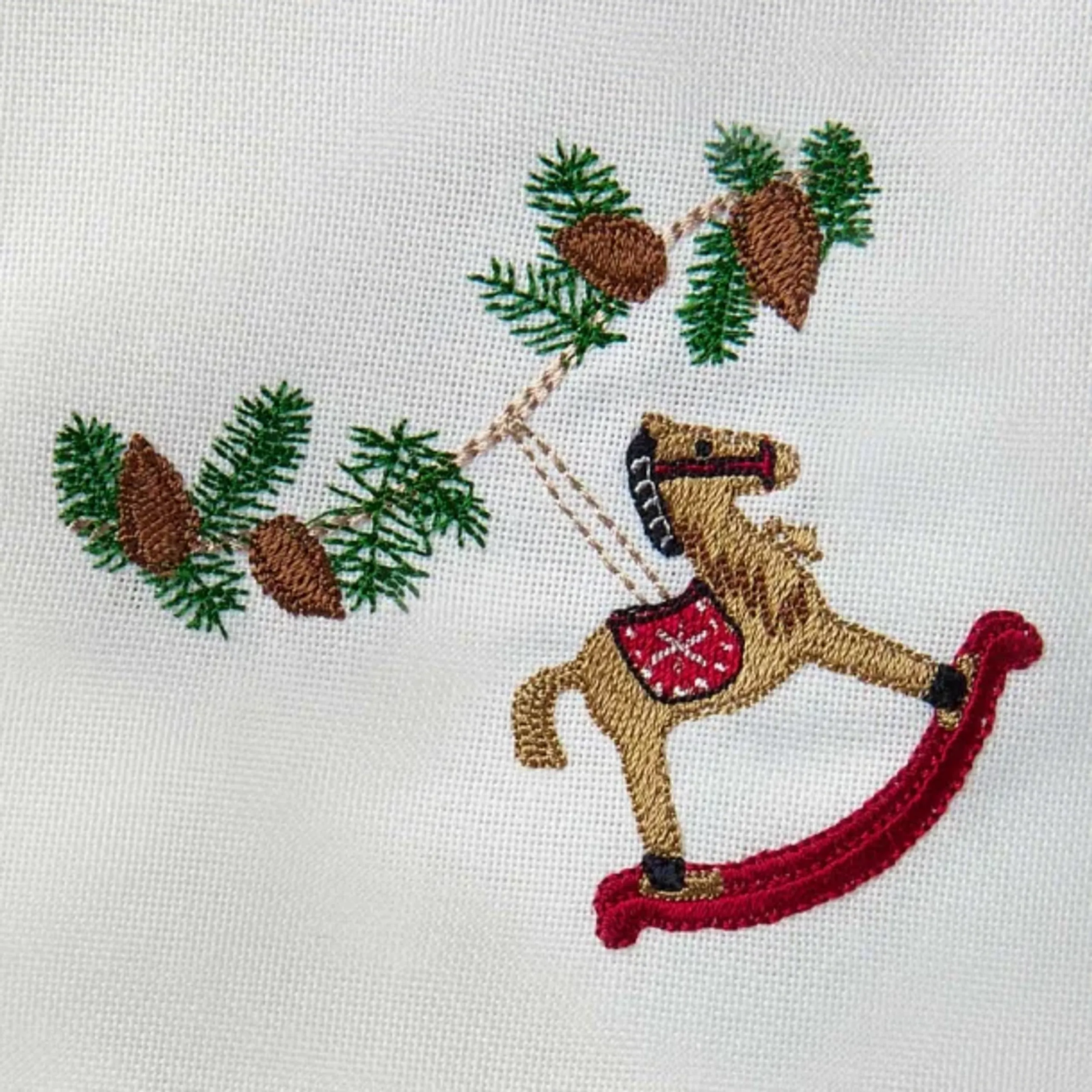 Langkilde & Søn - Stoffservietten - Christmas napkin - Rocking horse