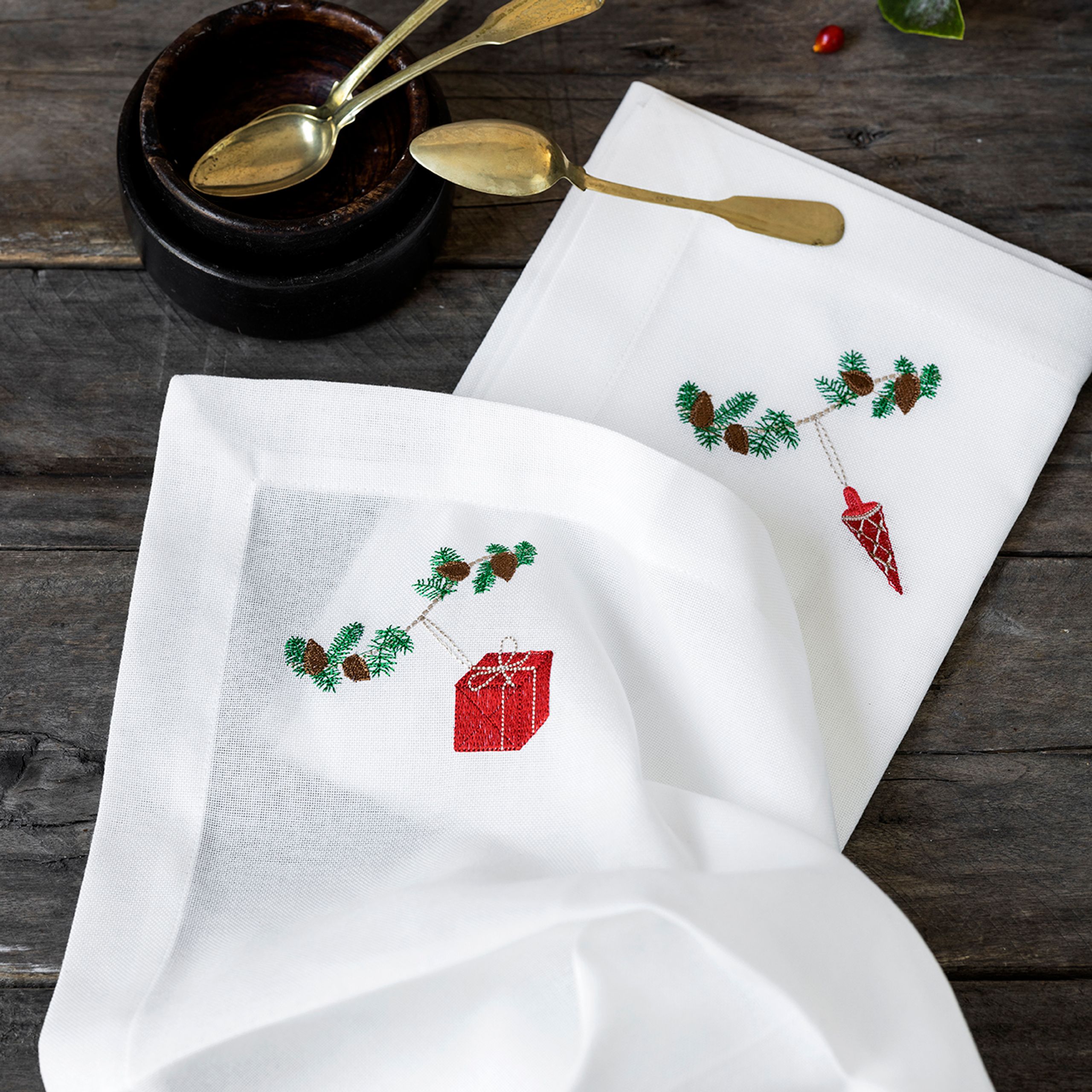 Langkilde & Søn - Christmas napkin - Tovaglioli di stoffa - Red gift