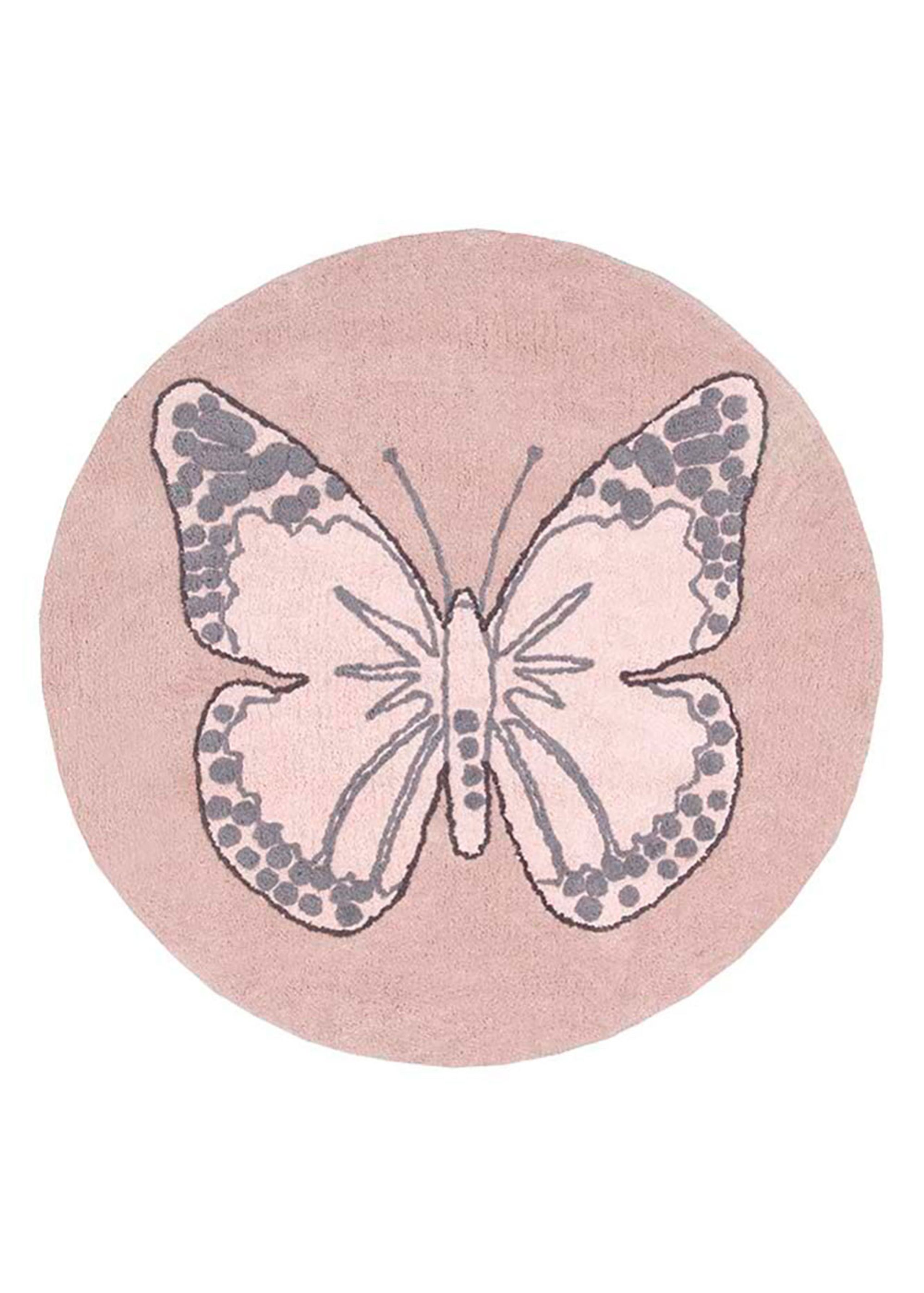 Lorena Canals - Kinderteppich - Washable Rug Butterfly Vintage Nude - Vintage Nude