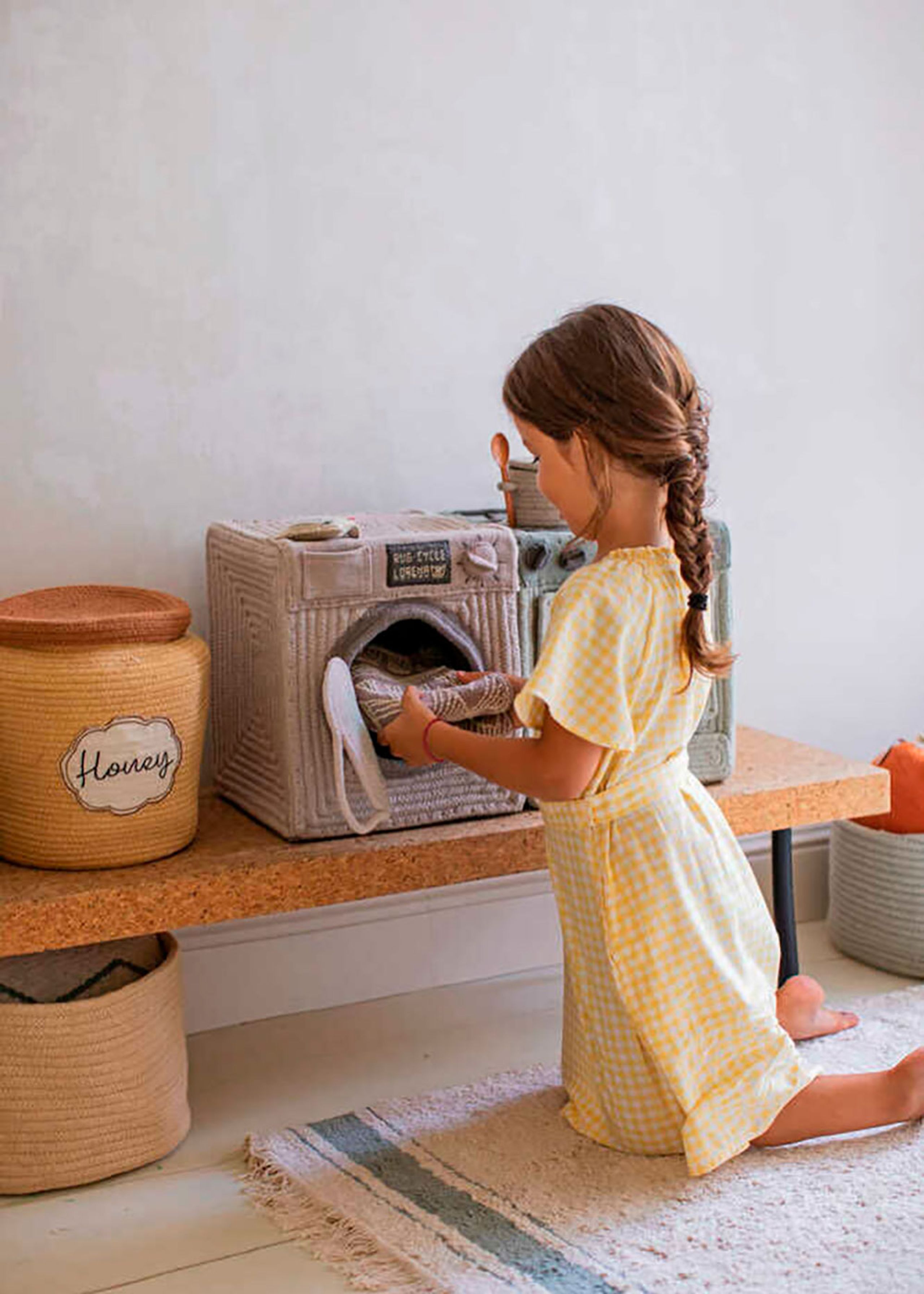 Lorena Canals - Aufbewahrungsbox für Kinder - Play Basket Washing Machine - Washing Machine
