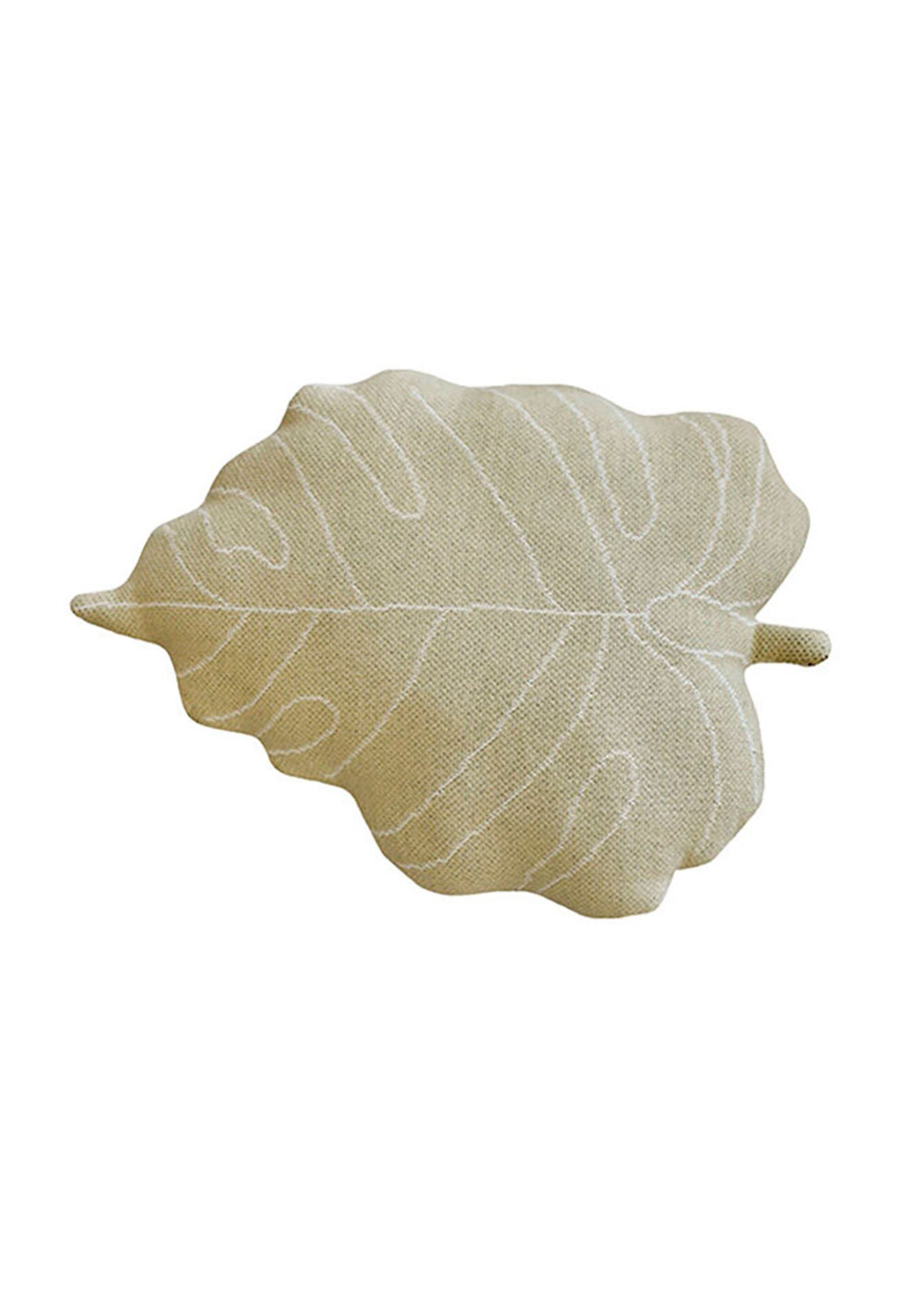 Lorena Canals - Børnepude - Knitted Cushion Baby Leaf - Olive