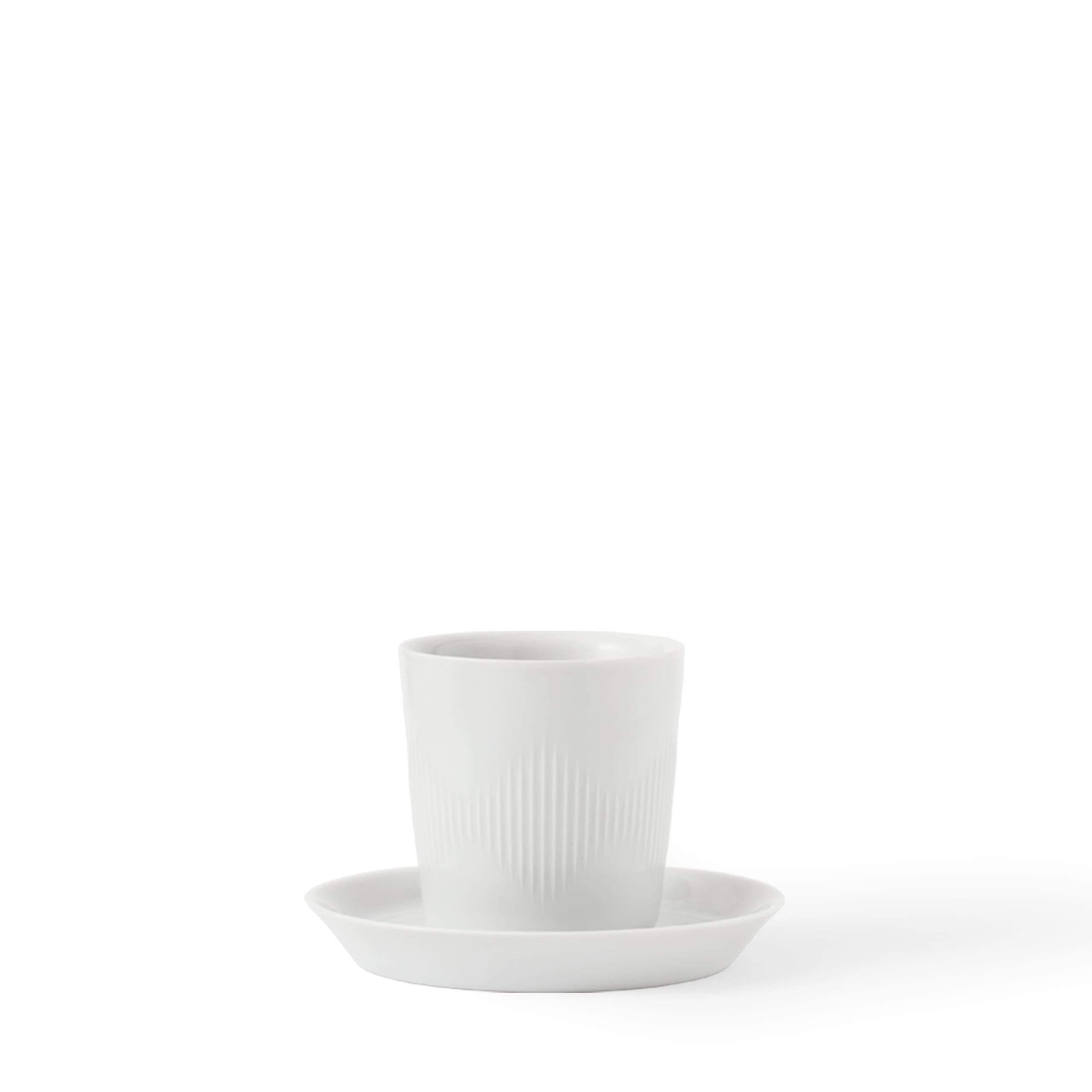 Lyngby Porcelæn - Kop - Thermodan Termo kaffekop med underkop - White