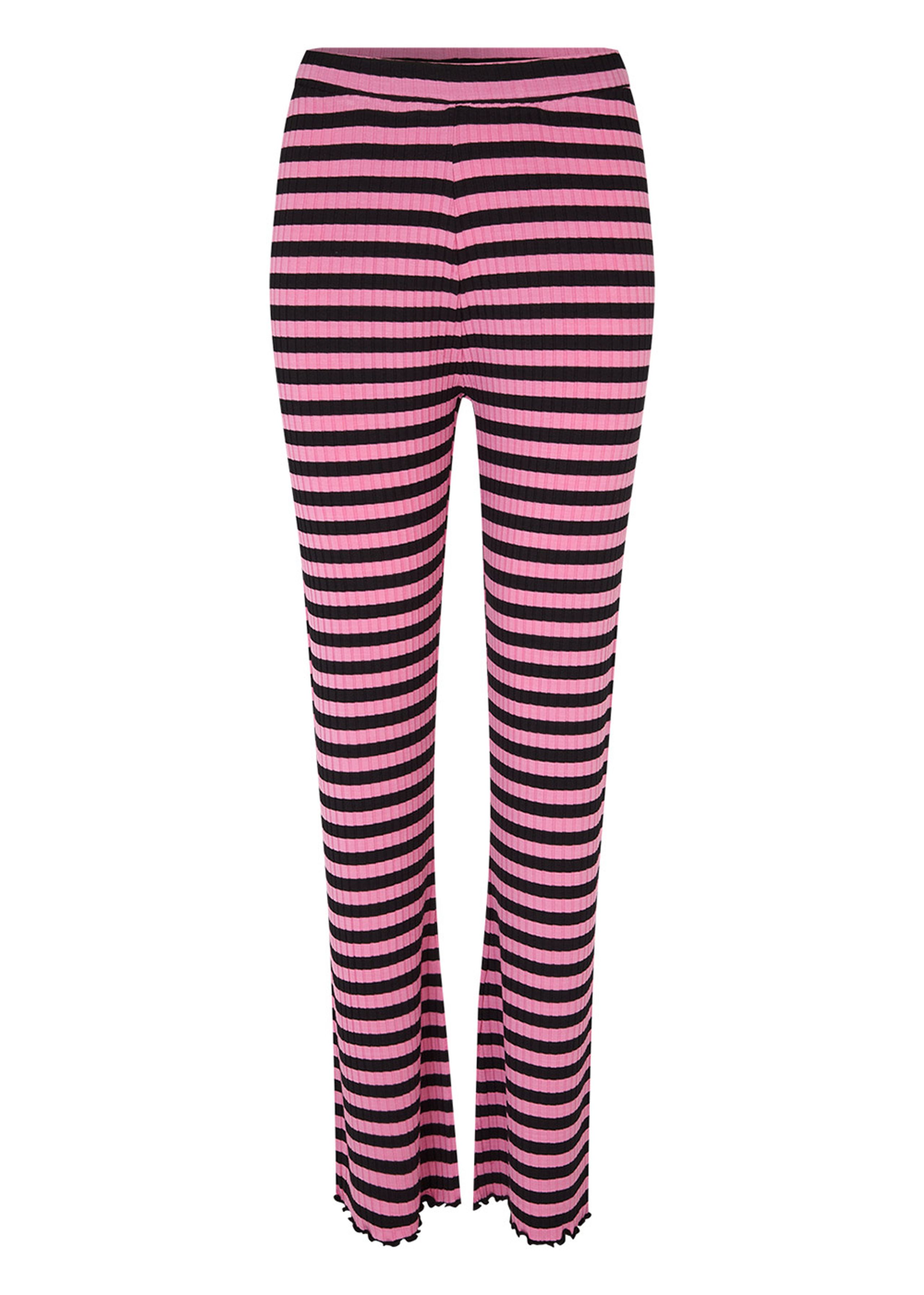 Mads Nørgaard - Pantalon - 5x5 Stripe Lonnie Pants - 5x5 Stripe/Begonia Pink