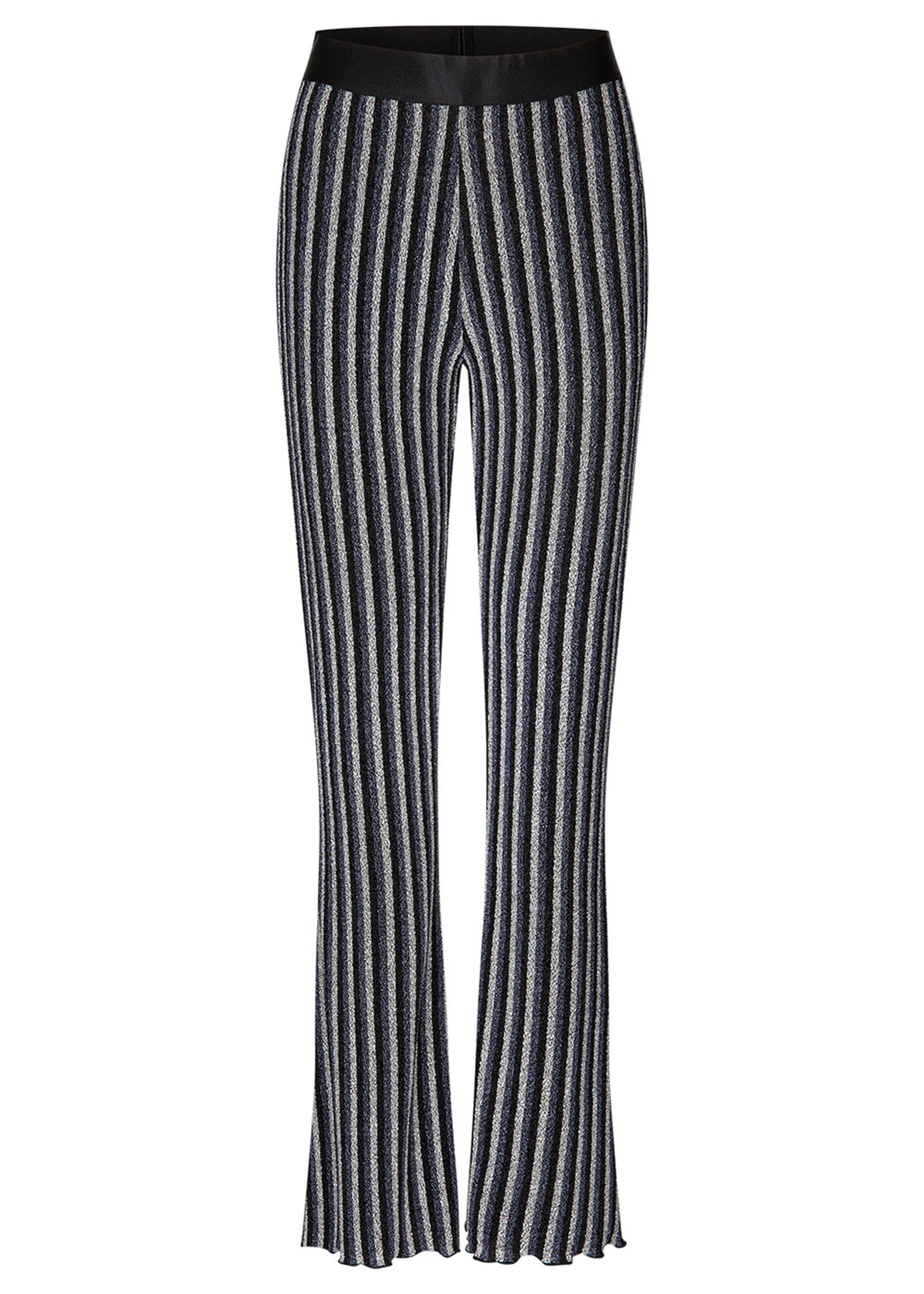 Mads Nørgaard - Glitter Jersey Uri Pants - Pants - Glitter Stripe/Silver