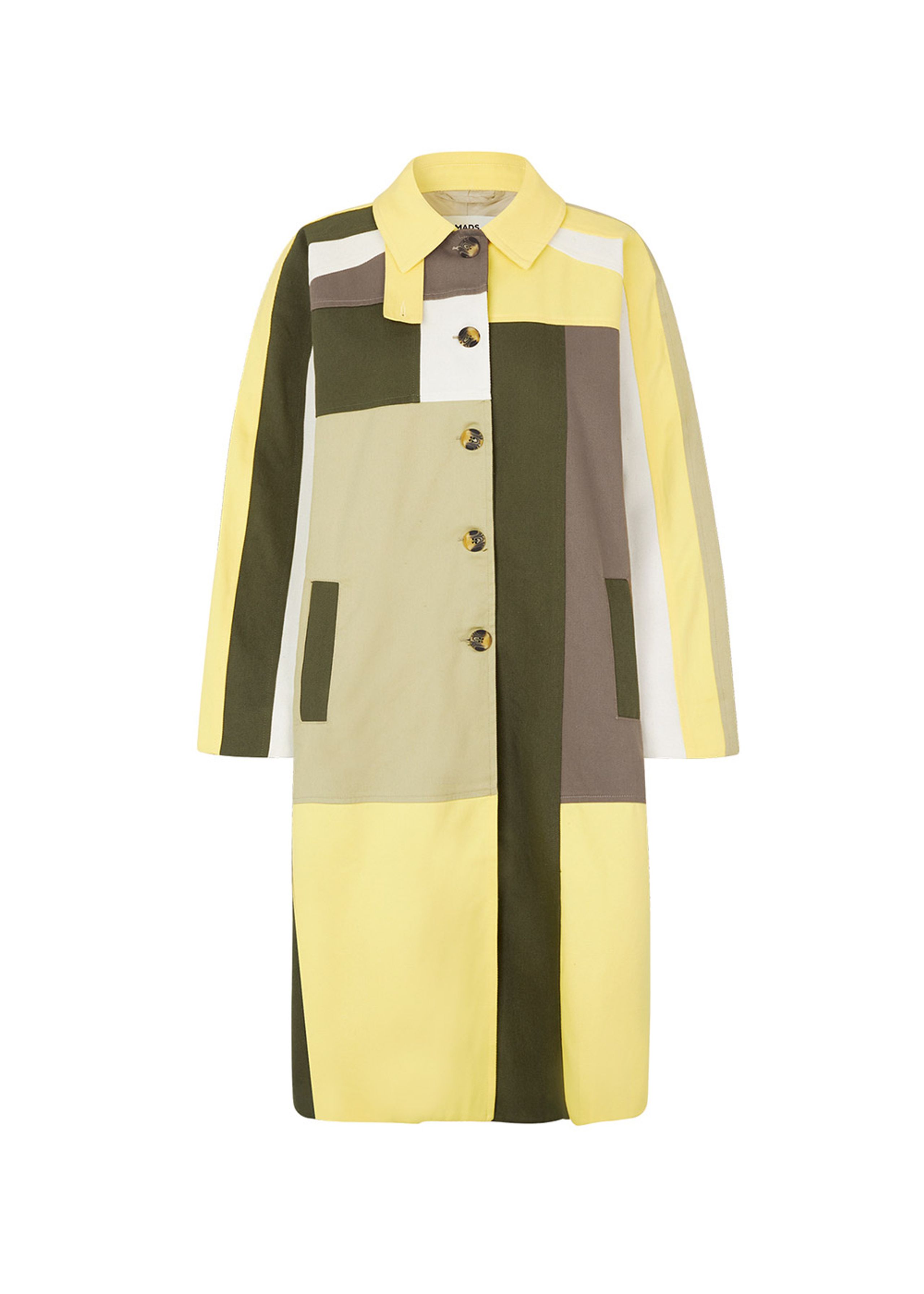 Mads Nørgaard - Jacke - Recycled Boutique Jyron Patch Coat - Multi Yellow
