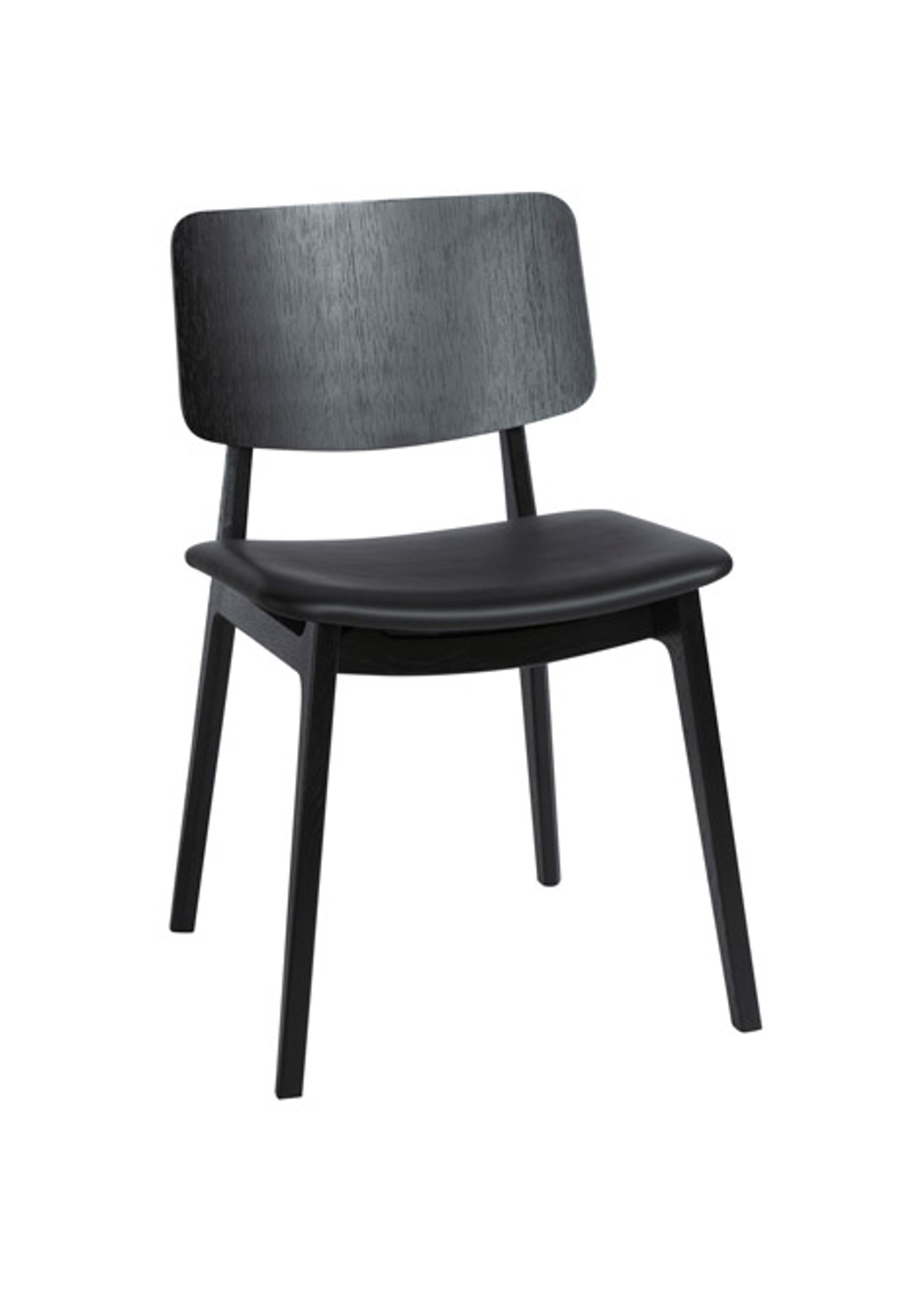 Magnus Olesen - Esstischstuhl - Freya Two Chair - Frame: Black stained oak / Seat full upholstery: Savanne 30314