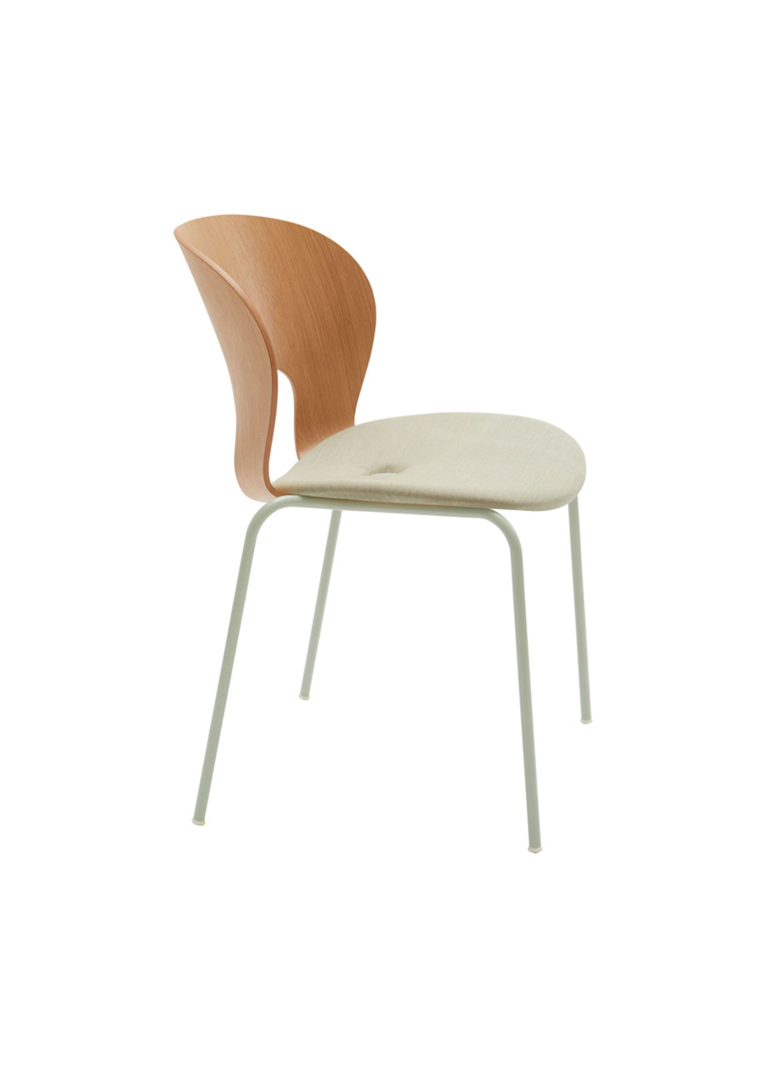 Magnus Olesen - Esstischstuhl - Ø Chair - Frame: Mint / Seat: Atlas 911 / Screw: Mint / Back: Lacquered Oak