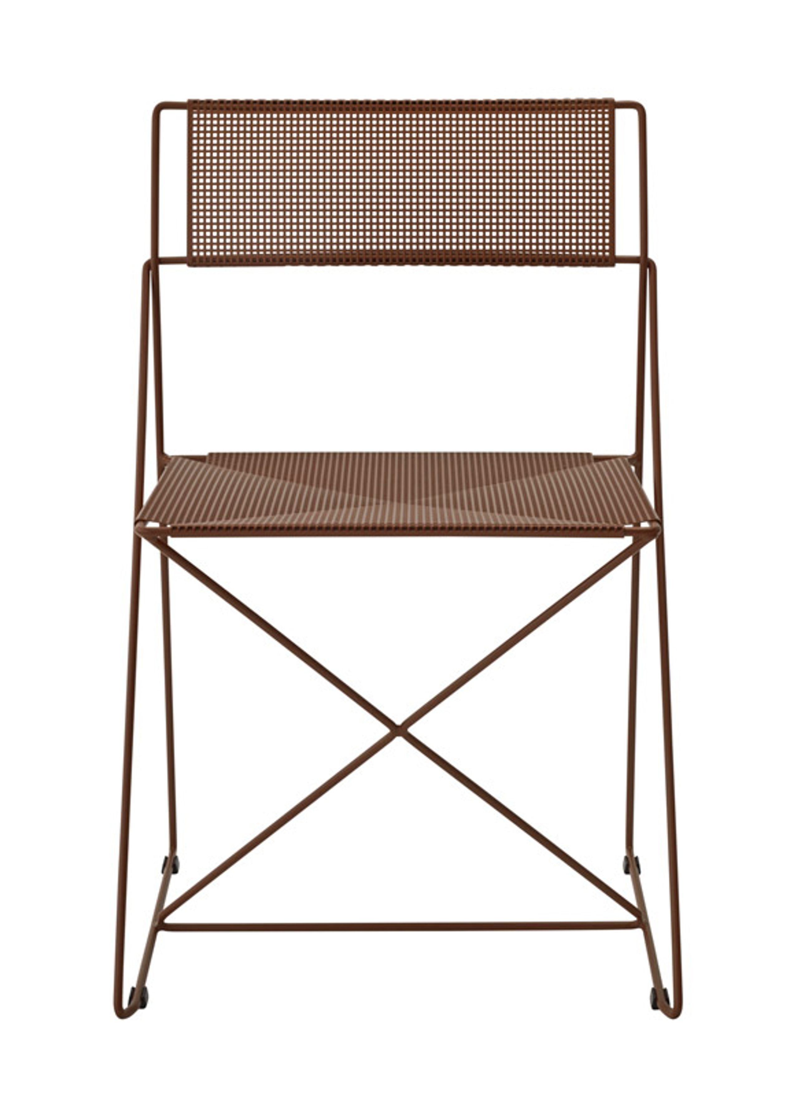 Magnus Olesen - Eetkamerstoel - X-Line Chair - Steel, painted / Brown