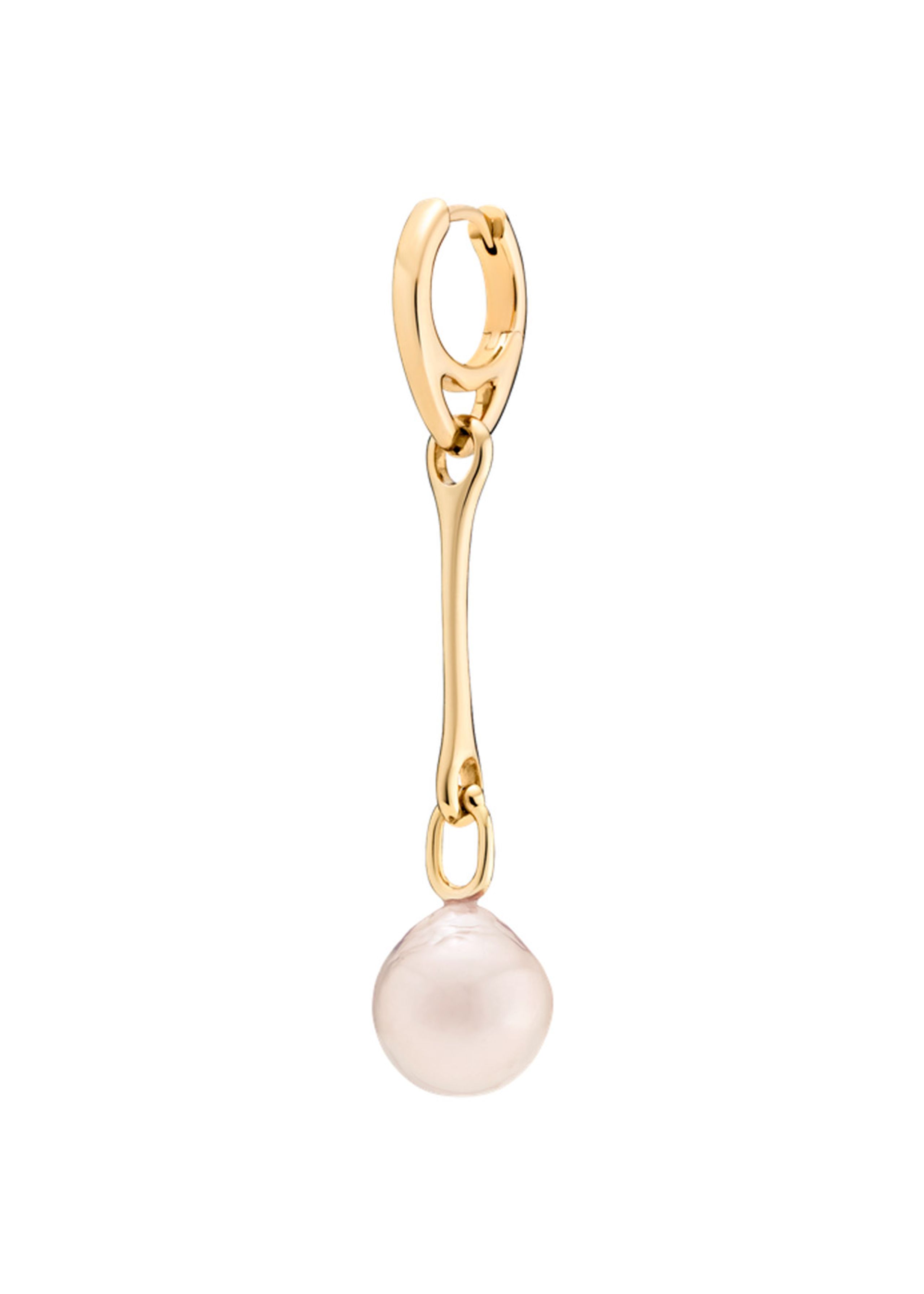 Maria Black - Ørering -  Squash Earring White Pearl - Gold