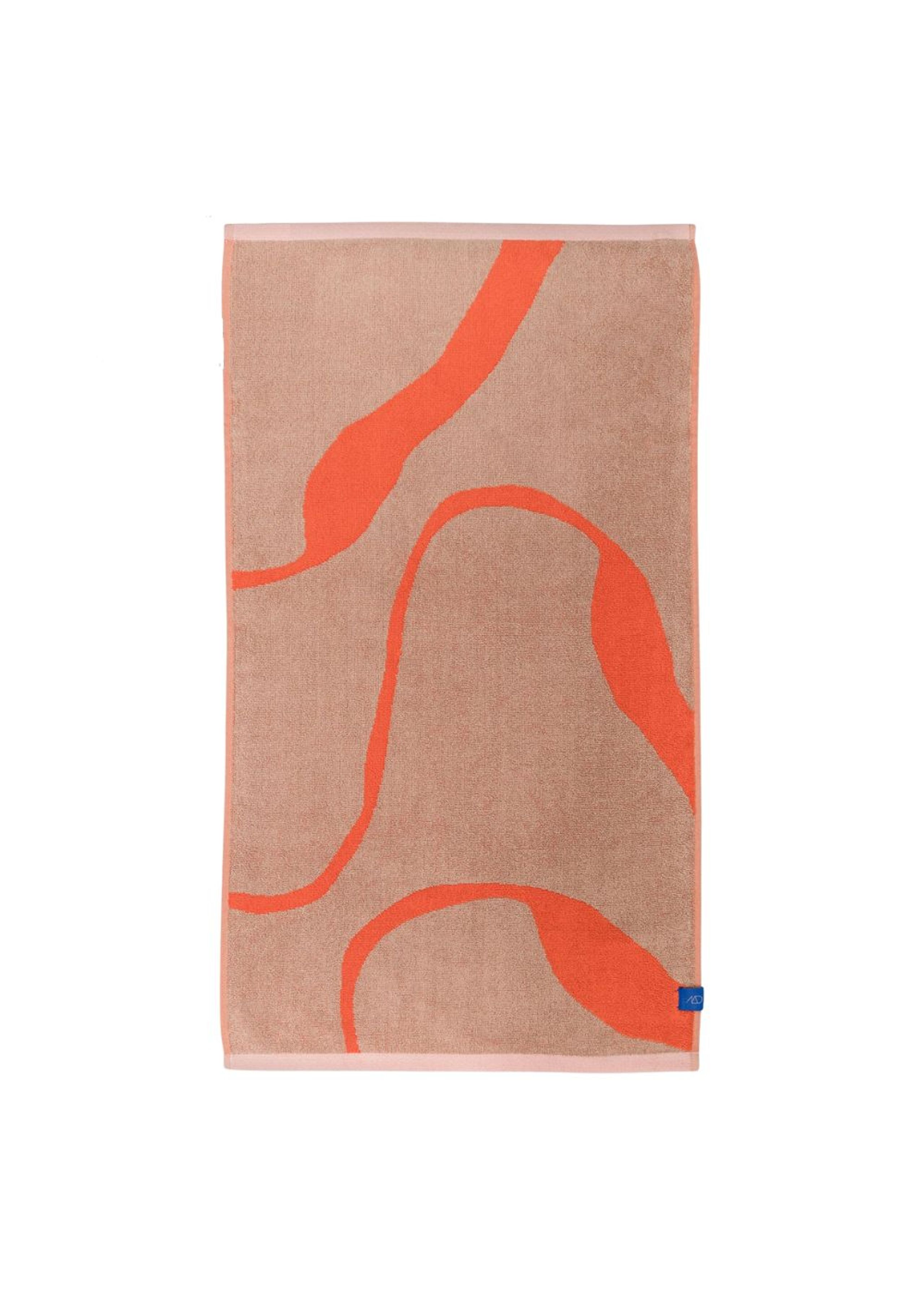 Mette Ditmer - Badehåndklæde - NOVA ARTE bath towel - Latte / Orange