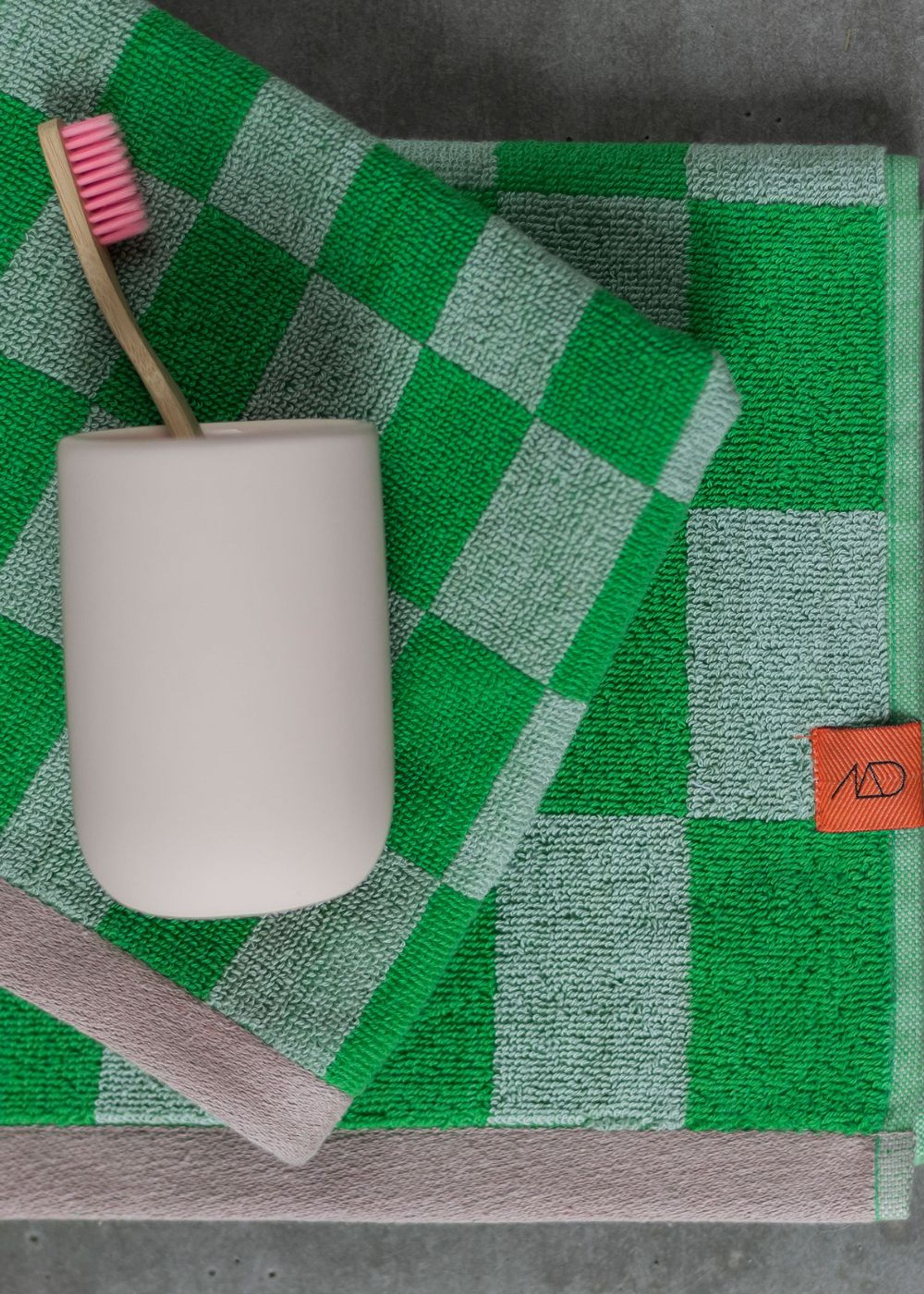 Mette Ditmer - Håndklæde - RETRO guest towel - 2-pack  - Classic green