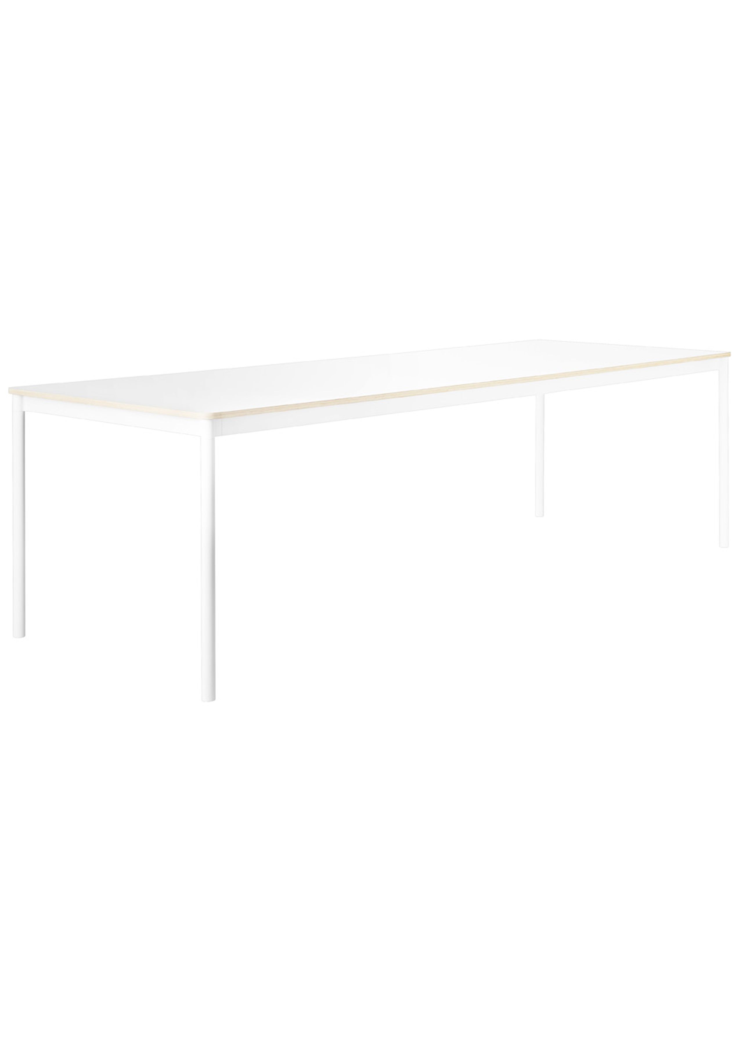Muuto - Conseil d'administration - Base Table - White / White Laminate / Plywood
