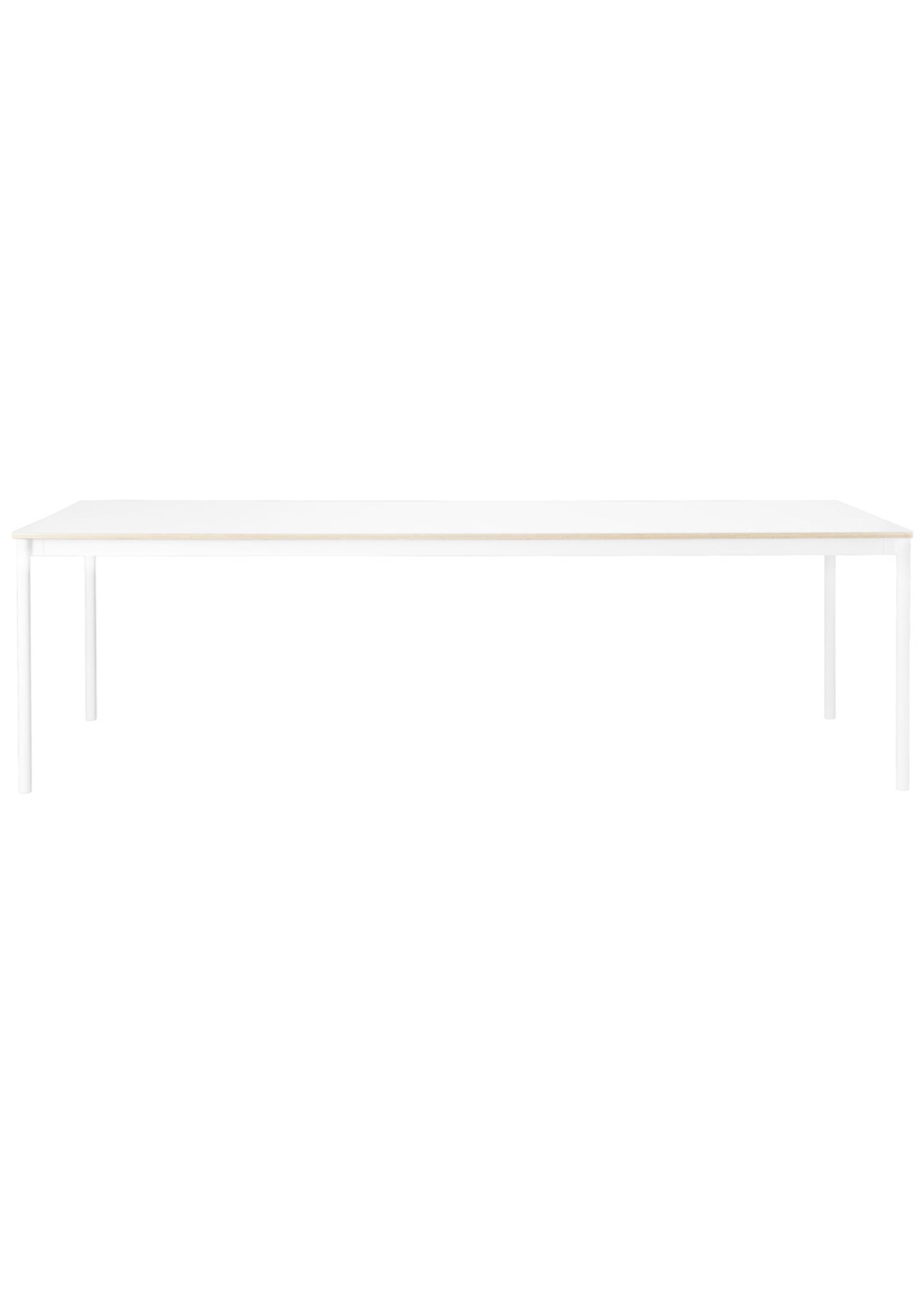 Muuto - Conseil d'administration - Base Table - White / White Laminate / Plywood
