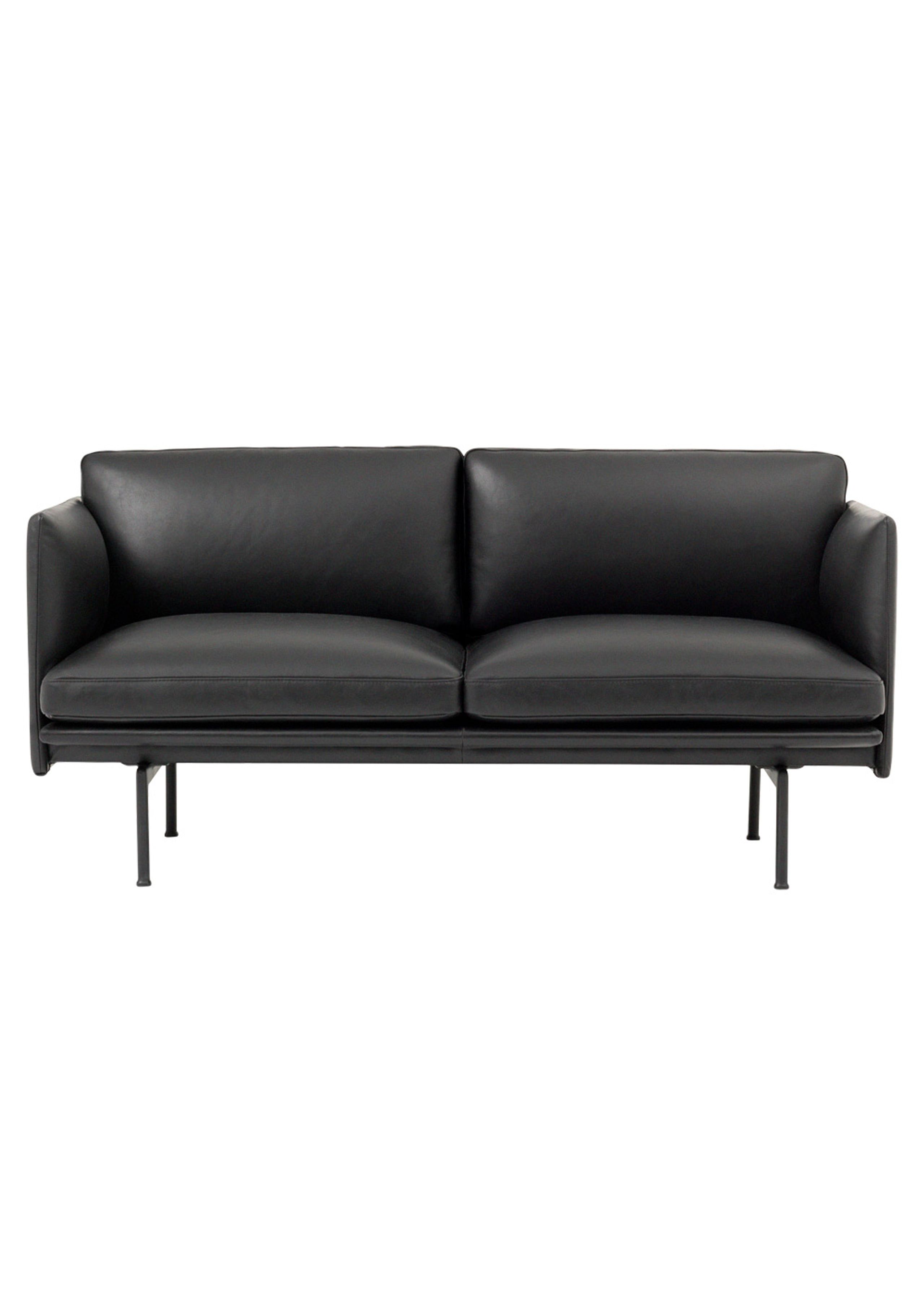 Muuto - Sofá - Outline Studio Sofa - Black Refine Leather