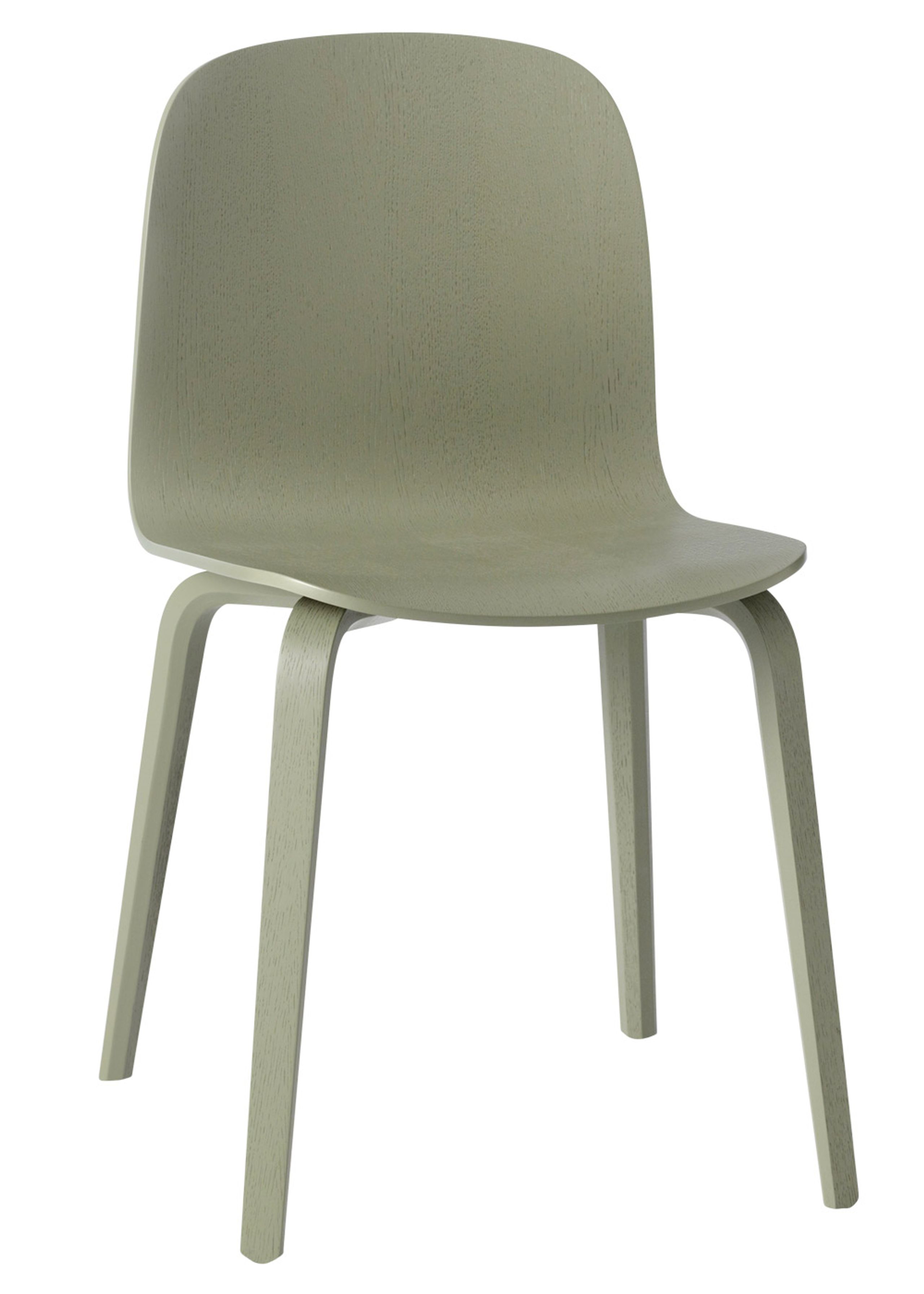 Muuto - Cadeira - Visu Chair - Wood Base - Dusty Green