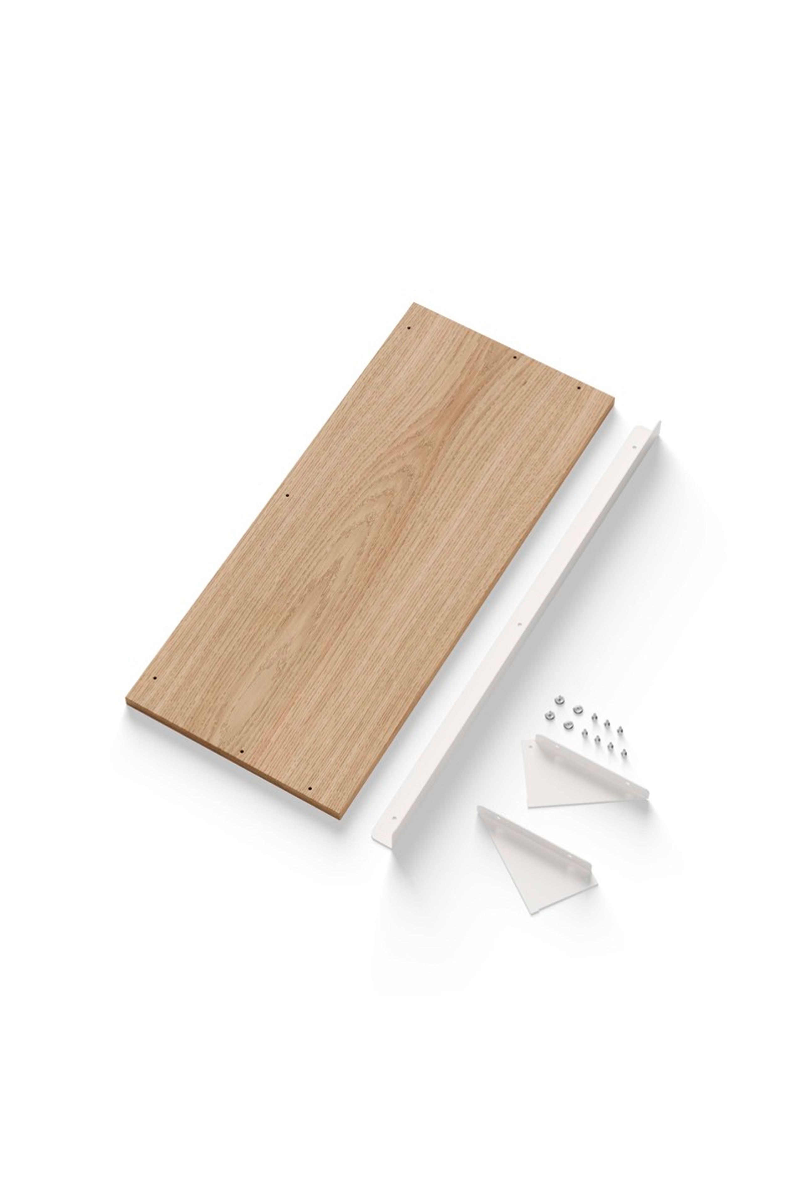New Works - Plank - NEW WORKS SHELVING SYSTEM - New Works Magazine Shelf Kit - Oak / White