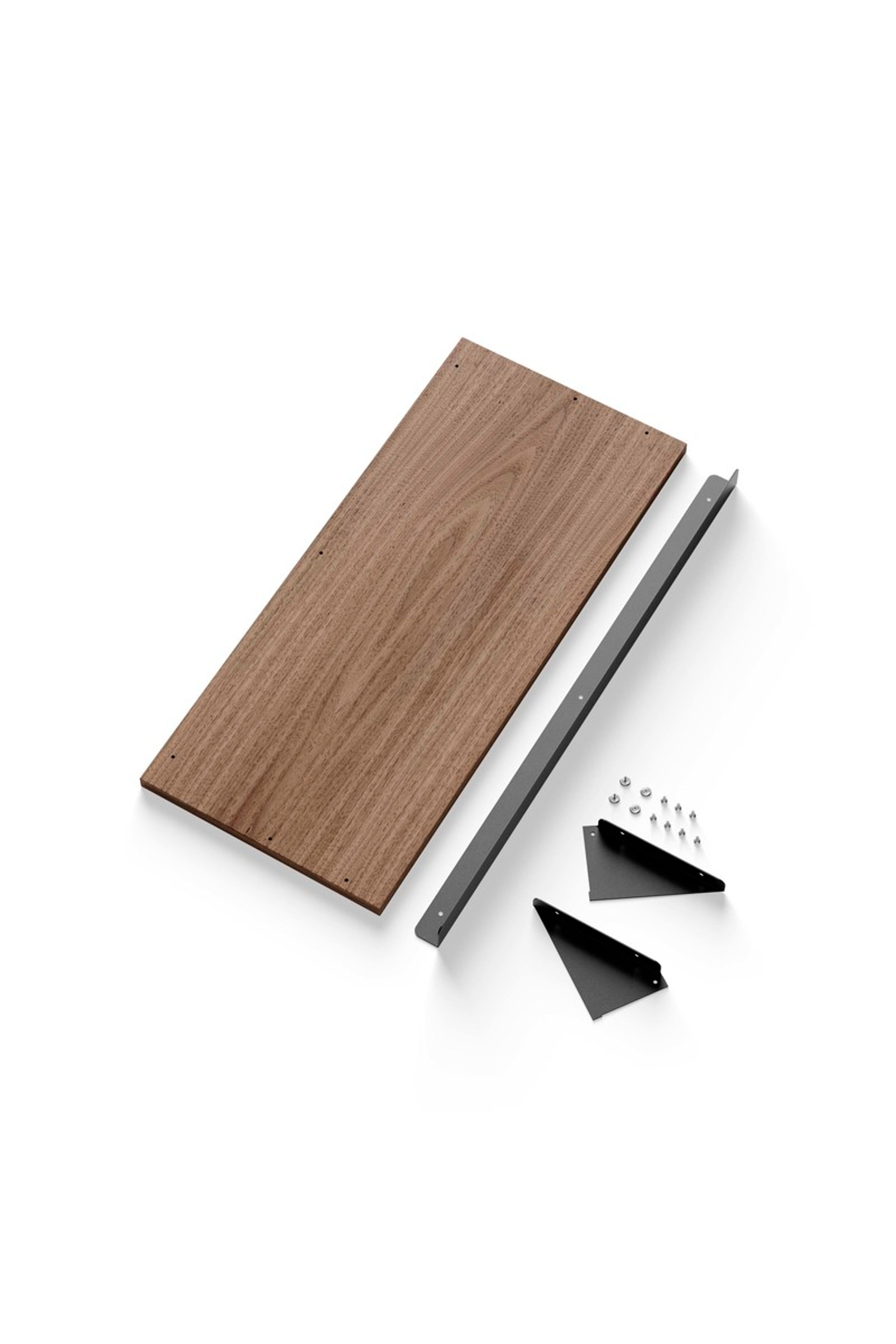 New Works - Plank - NEW WORKS SHELVING SYSTEM - New Works Magazine Shelf Kit - Walnut / Black