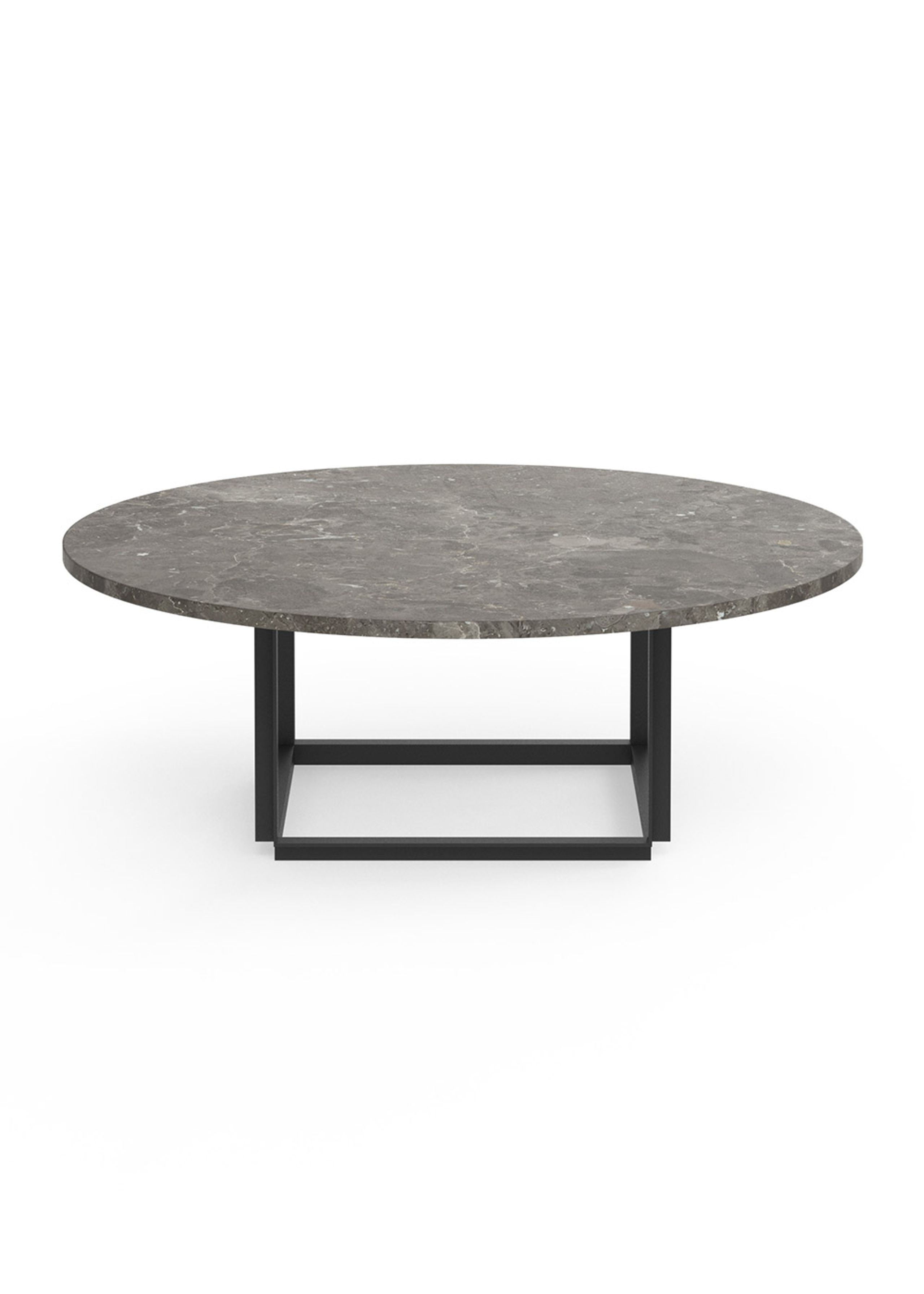 New Works - Table basse - Florence Coffee Table - Gris du Marais Marble w. Black Frame