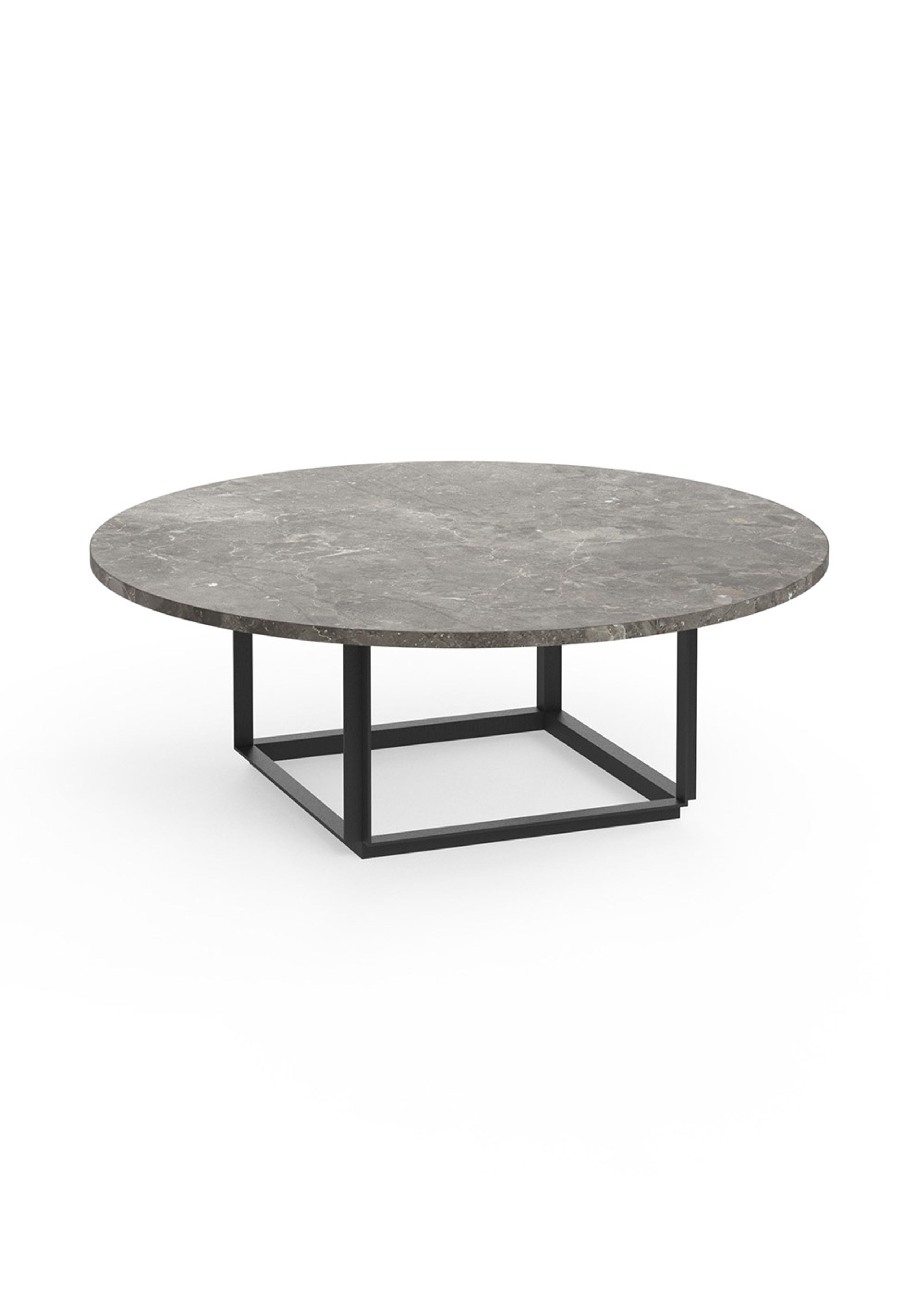 New Works - Table basse - Florence Coffee Table - Gris du Marais Marble w. Black Frame