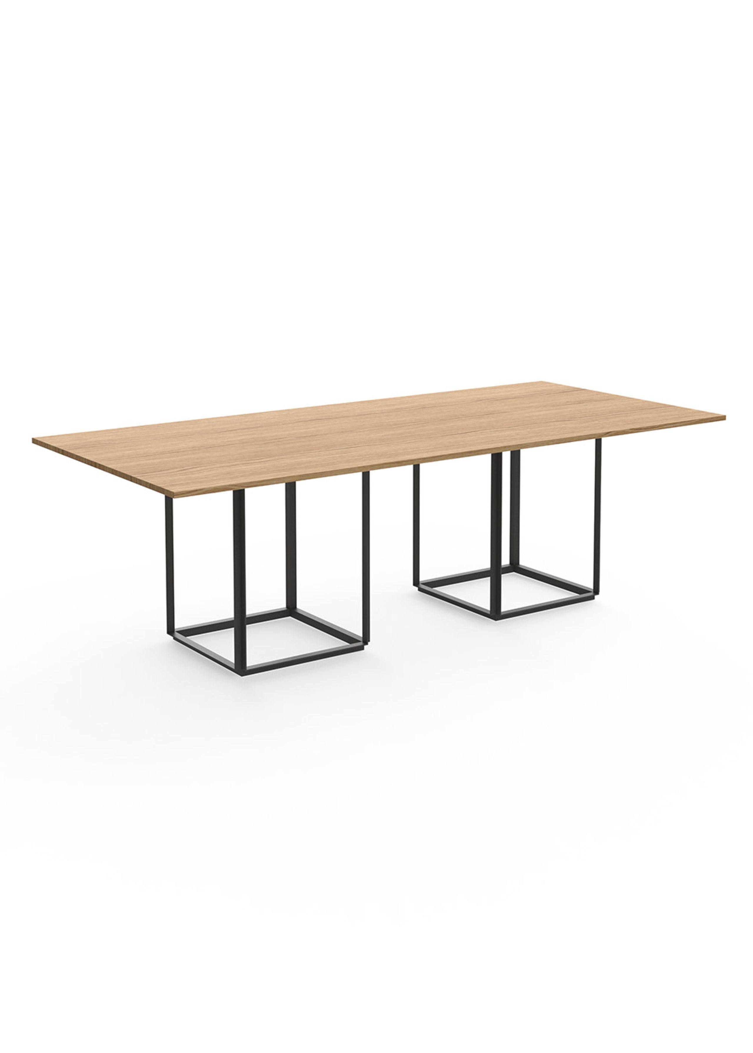 New Works - Table à manger - Florence Dining Table Rectangular - Natural oiled oak w. Black Frame