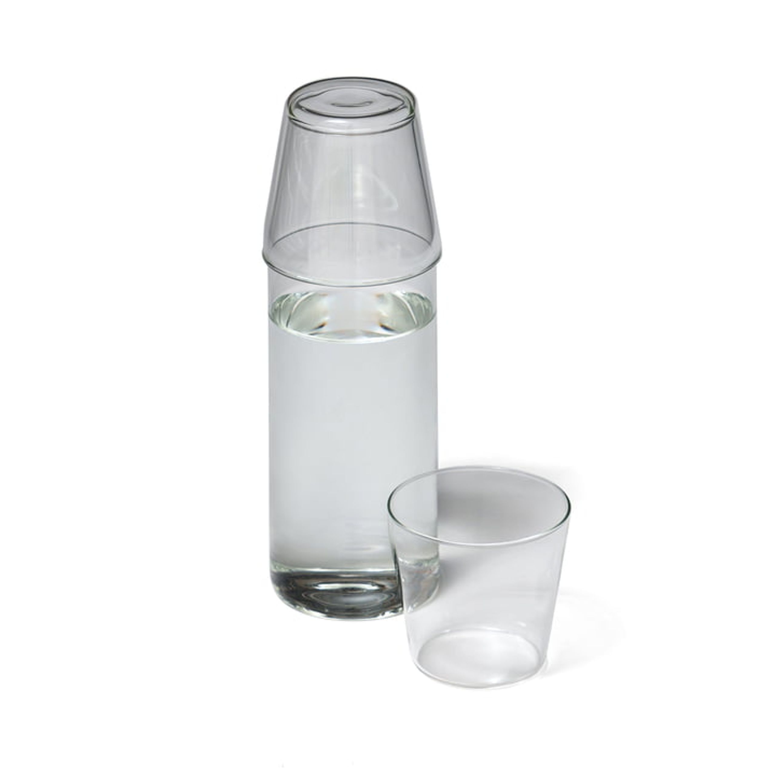 NINE - Glas - Milk Set Of 1 Carafe + 2 Glasses - Clear