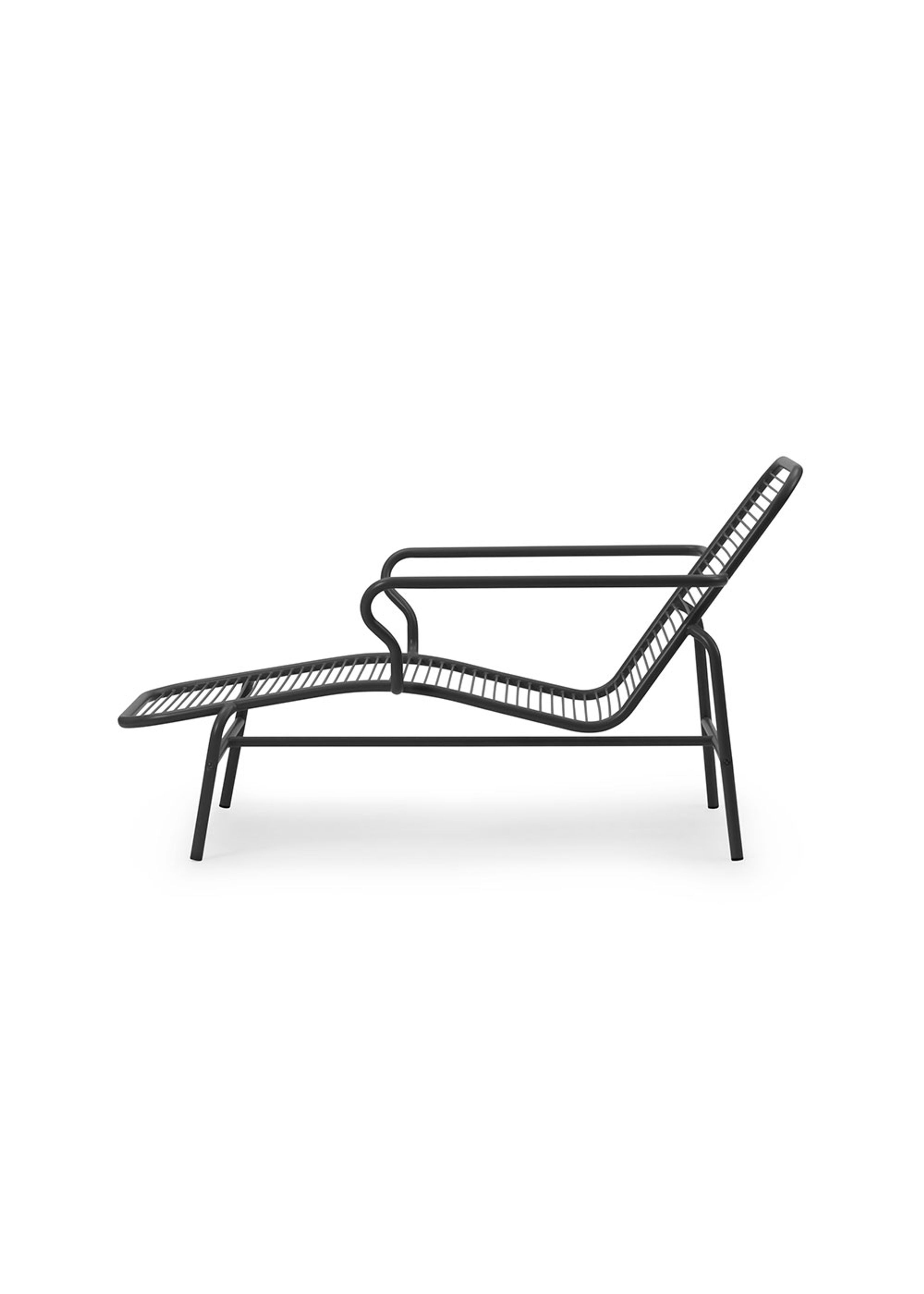 Normann Copenhagen - Chaise de jardin - Vig Chaise Longue - Black