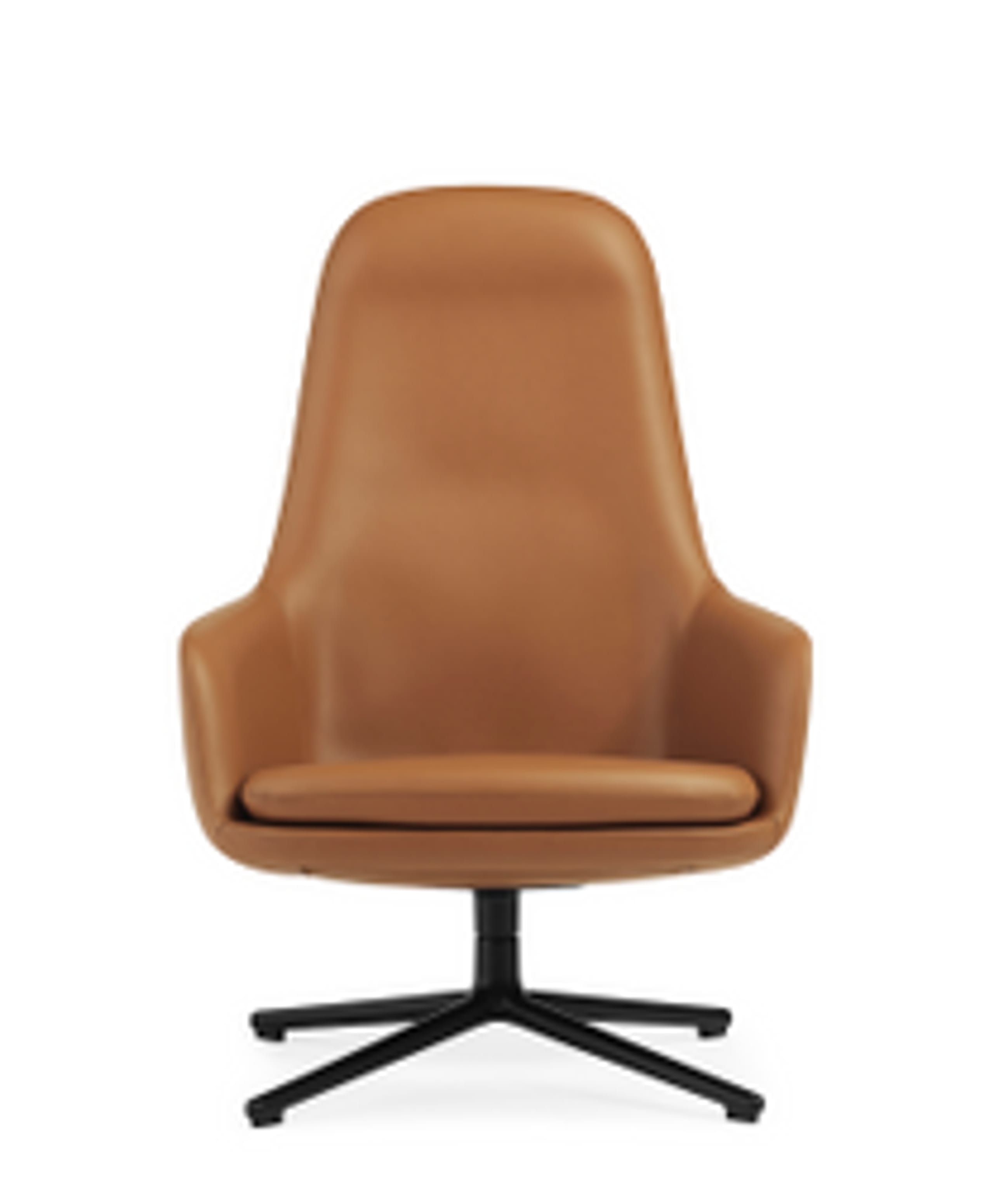 Normann Copenhagen - Fauteuil - Era Lounge Chair High Swivel - Aluminium sort Stel / Ultra læder