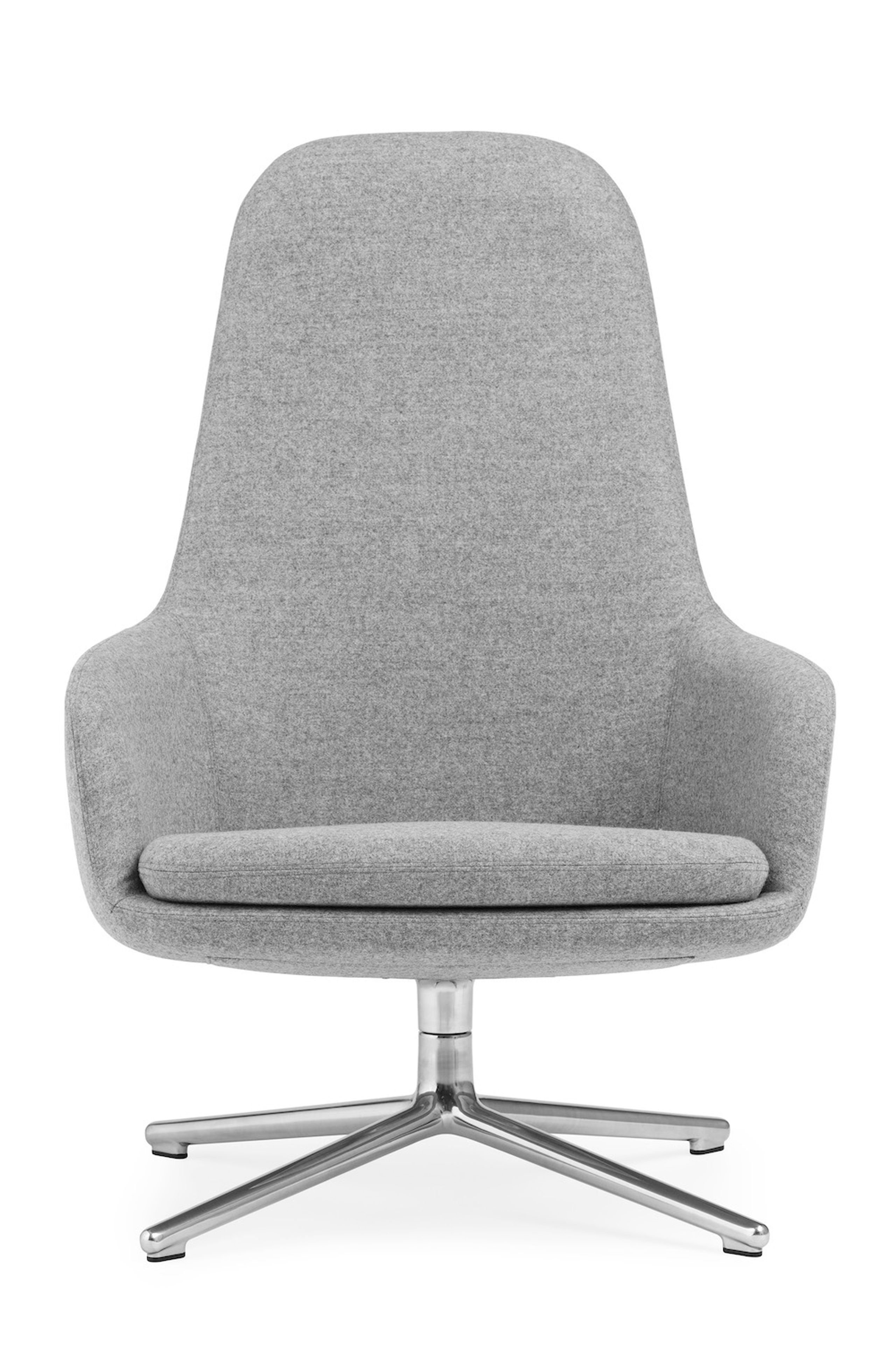 Normann Copenhagen - Lænestol - Era Lounge Chair Høj Drejestel - Aluminium Stel / Synergy