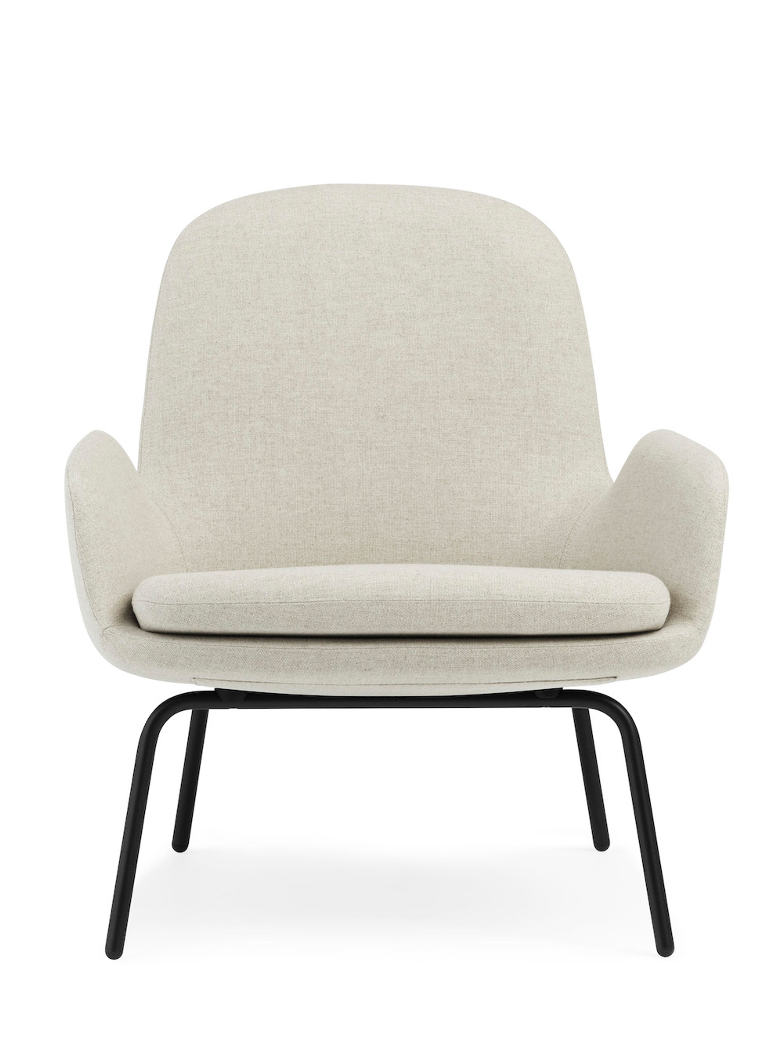 Normann Copenhagen - Fauteuil - Era Lounge Chair Low Steel & Chrome - Stel: Krom / Stof: Main Line flax
