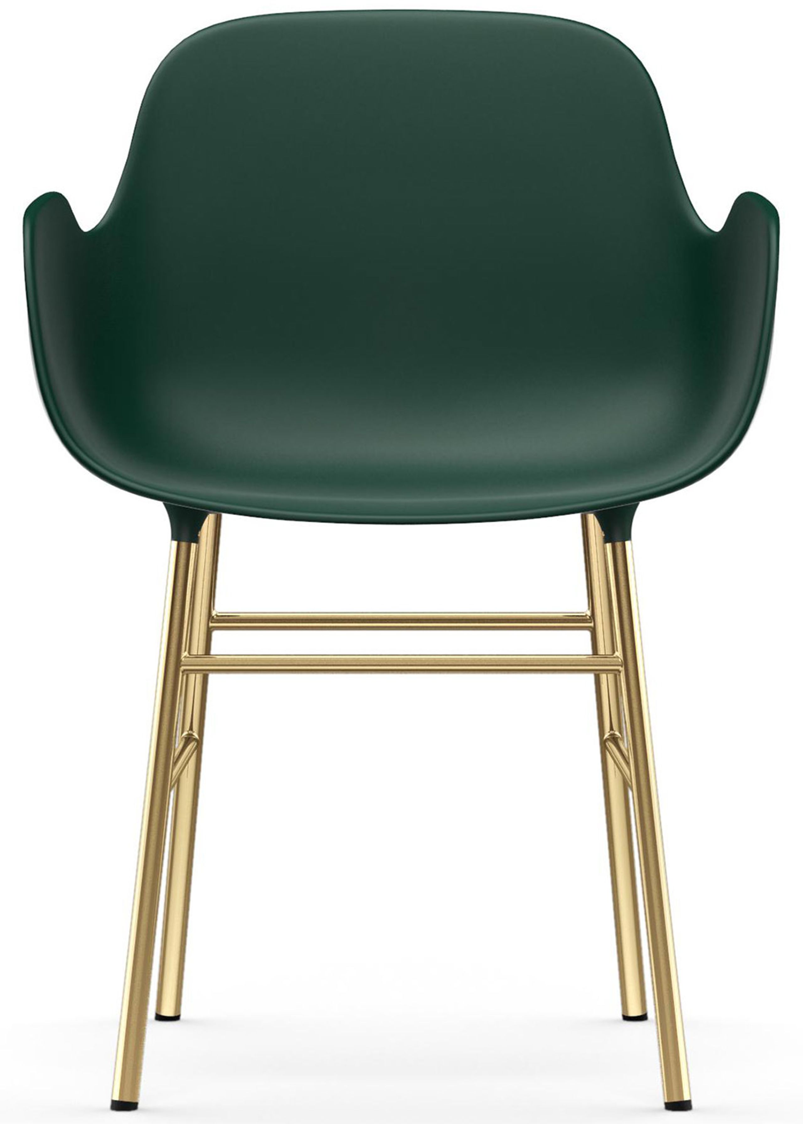 Normann Copenhagen - Fauteuil - Form Armchair - Steel, Chrome & Brass - Brass / Green