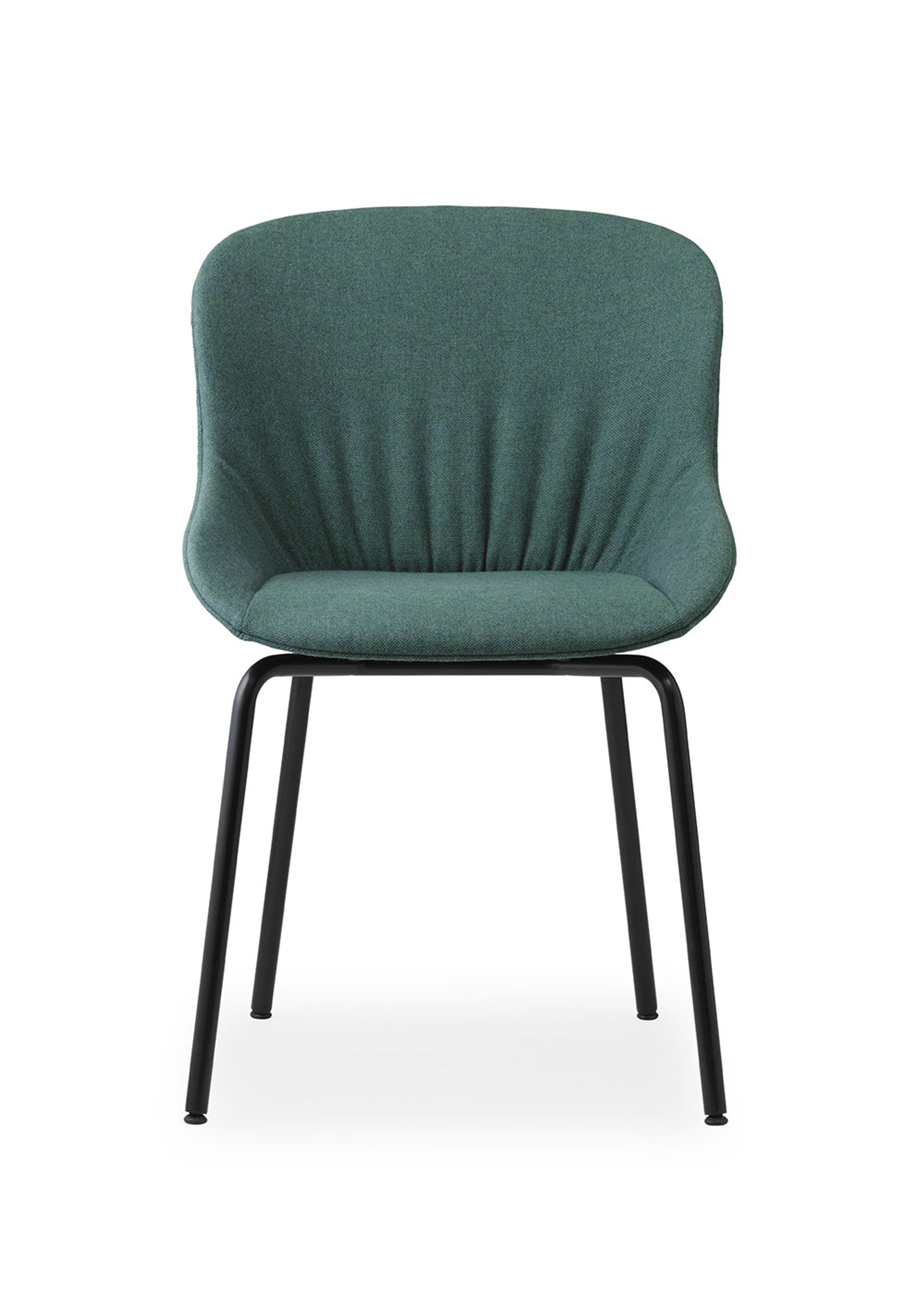 Normann Copenhagen - Esstischstuhl - Hyg Comfort Chair Full Upholstery - Base: Steel / Black/Main Line Flax