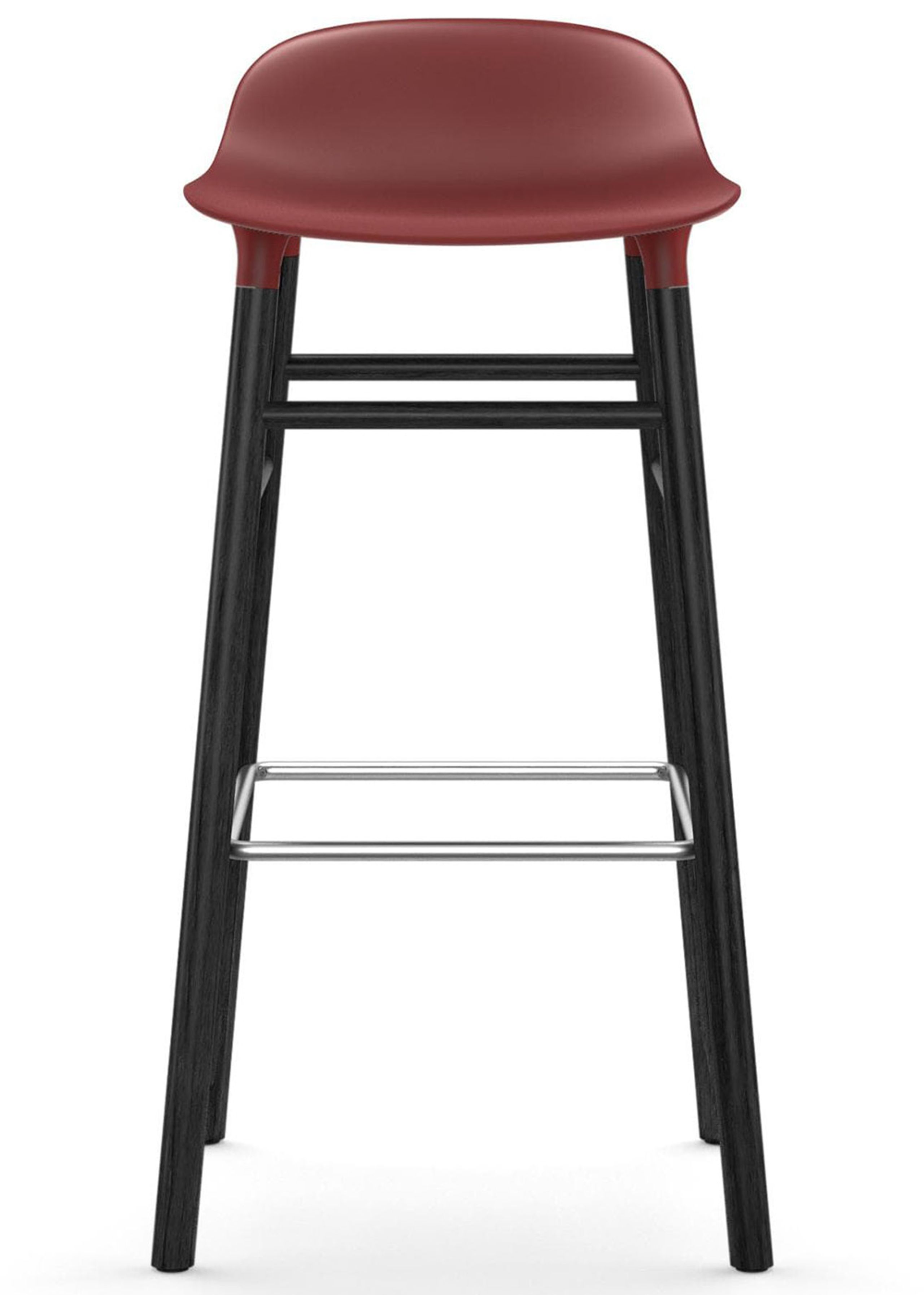 Normann Copenhagen - Cadeira - Form Barstool - 75 cm - Wood - Red/Black
