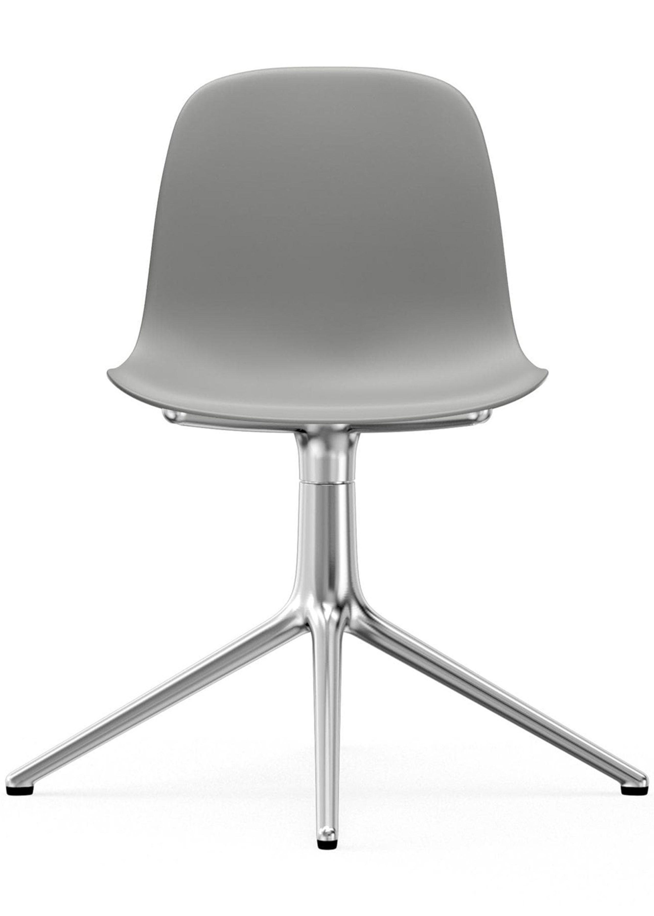 Normann Copenhagen -  - Form Chair - Swivel 4L - Frame: Aluminium / Seat: Grey