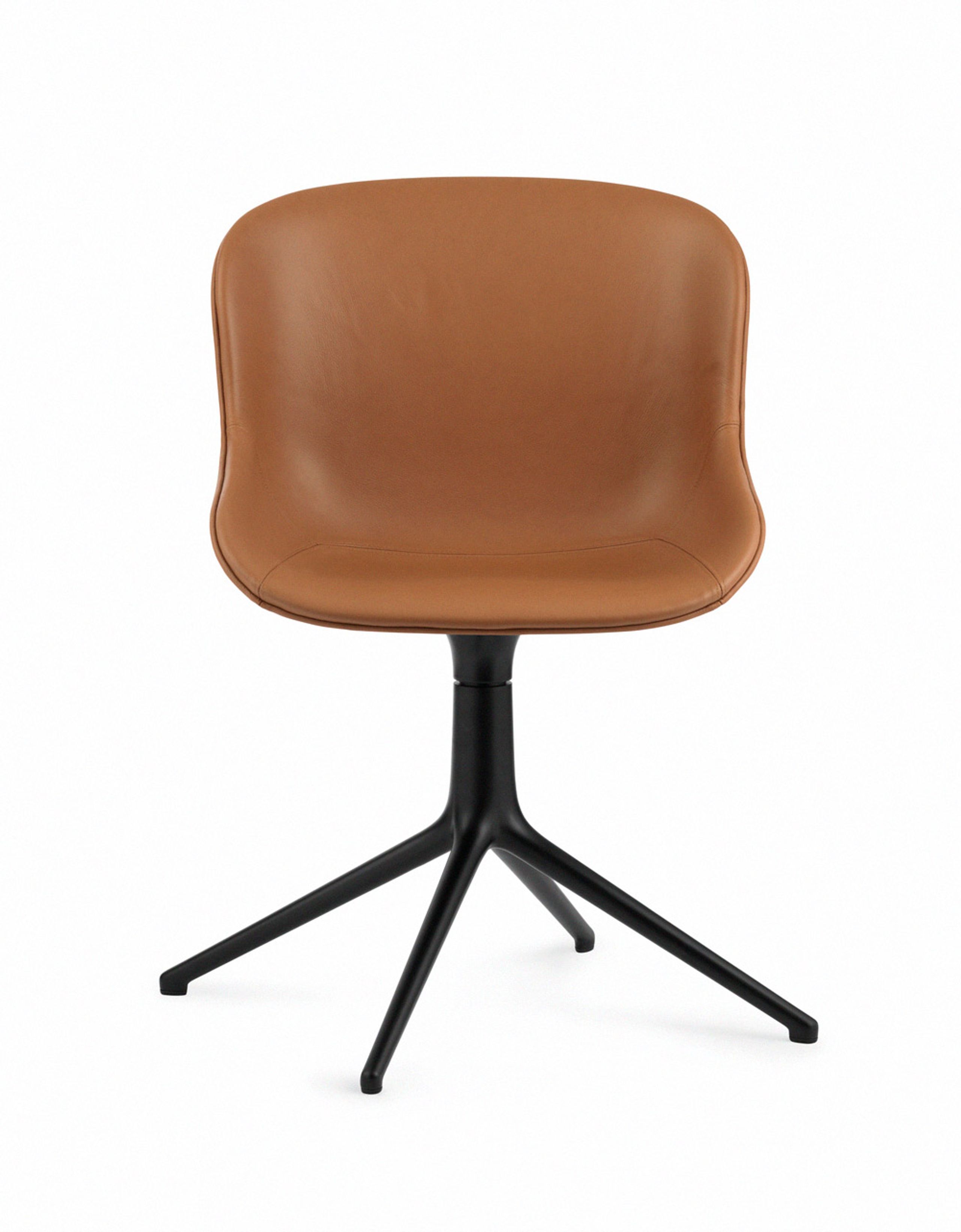 Normann Copenhagen - Chaise - Hyg Swivel Chair by Simon Legald / Full Upholstery - Ultra Leather Brandy