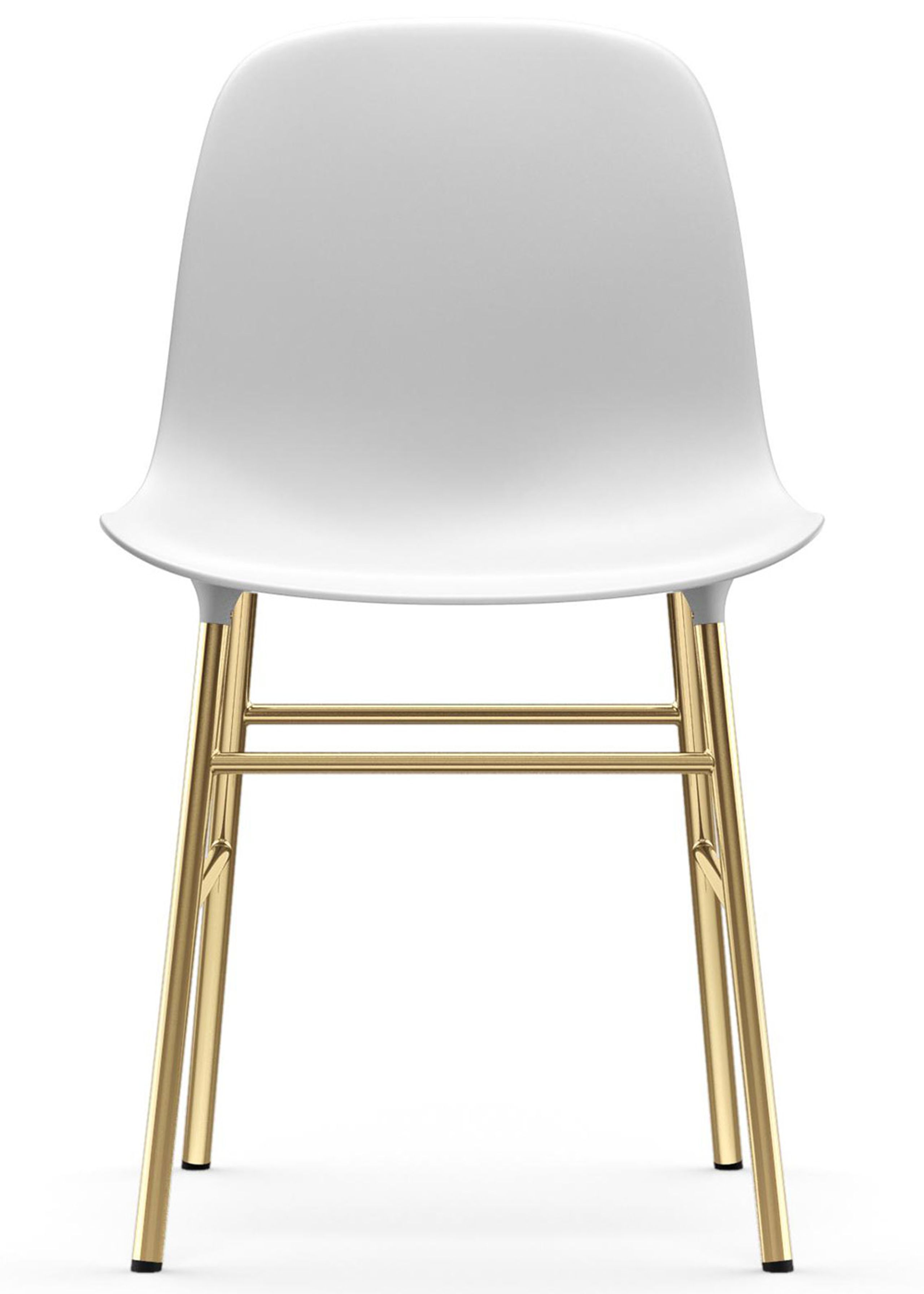 Normann Copenhagen - Chaise - Form Chair Steel, Chrome & Brass - Brass / White