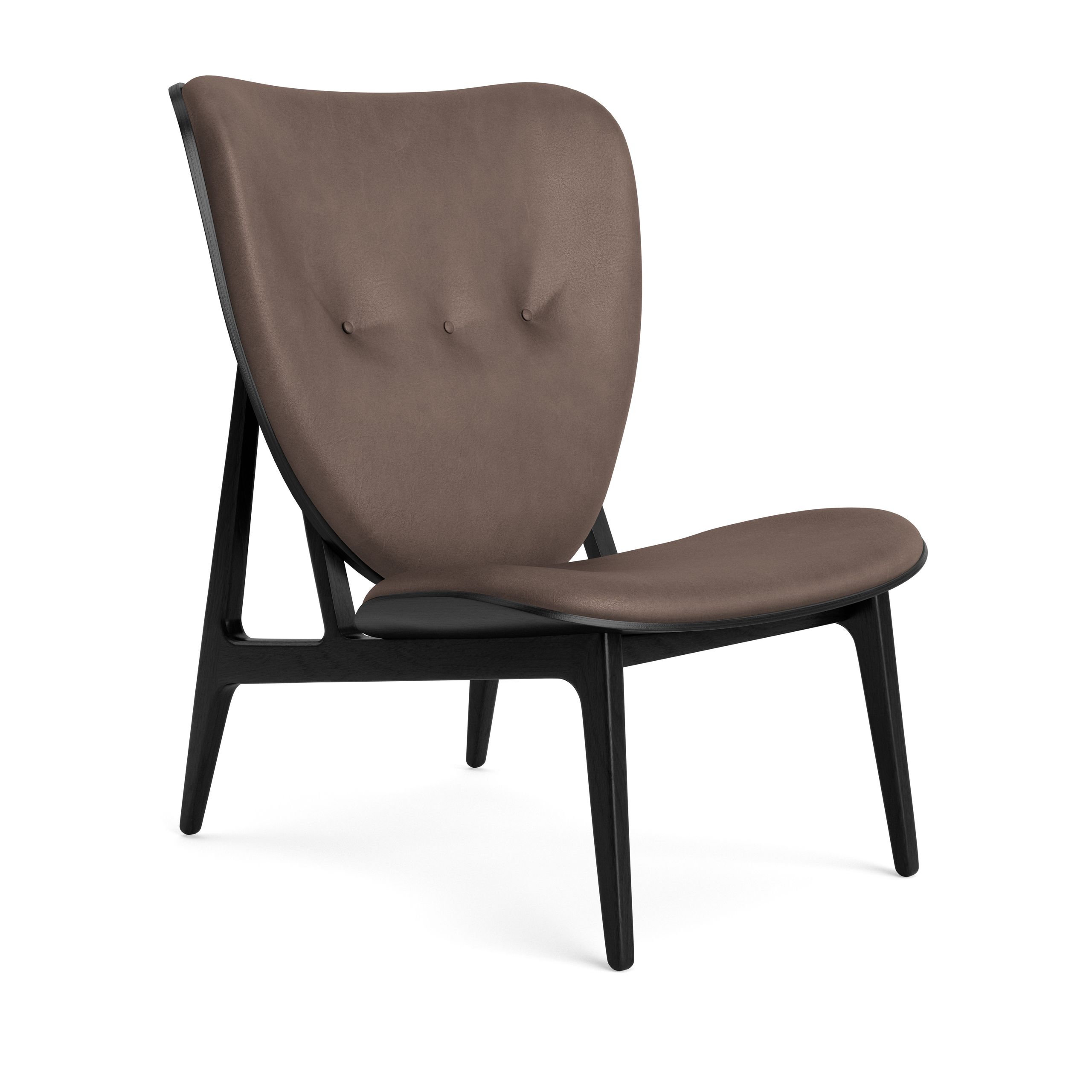 NORR11 - Fauteuil - Elephant Lounge Chair - Stel: Black / Dunes - Dark Brown 21001