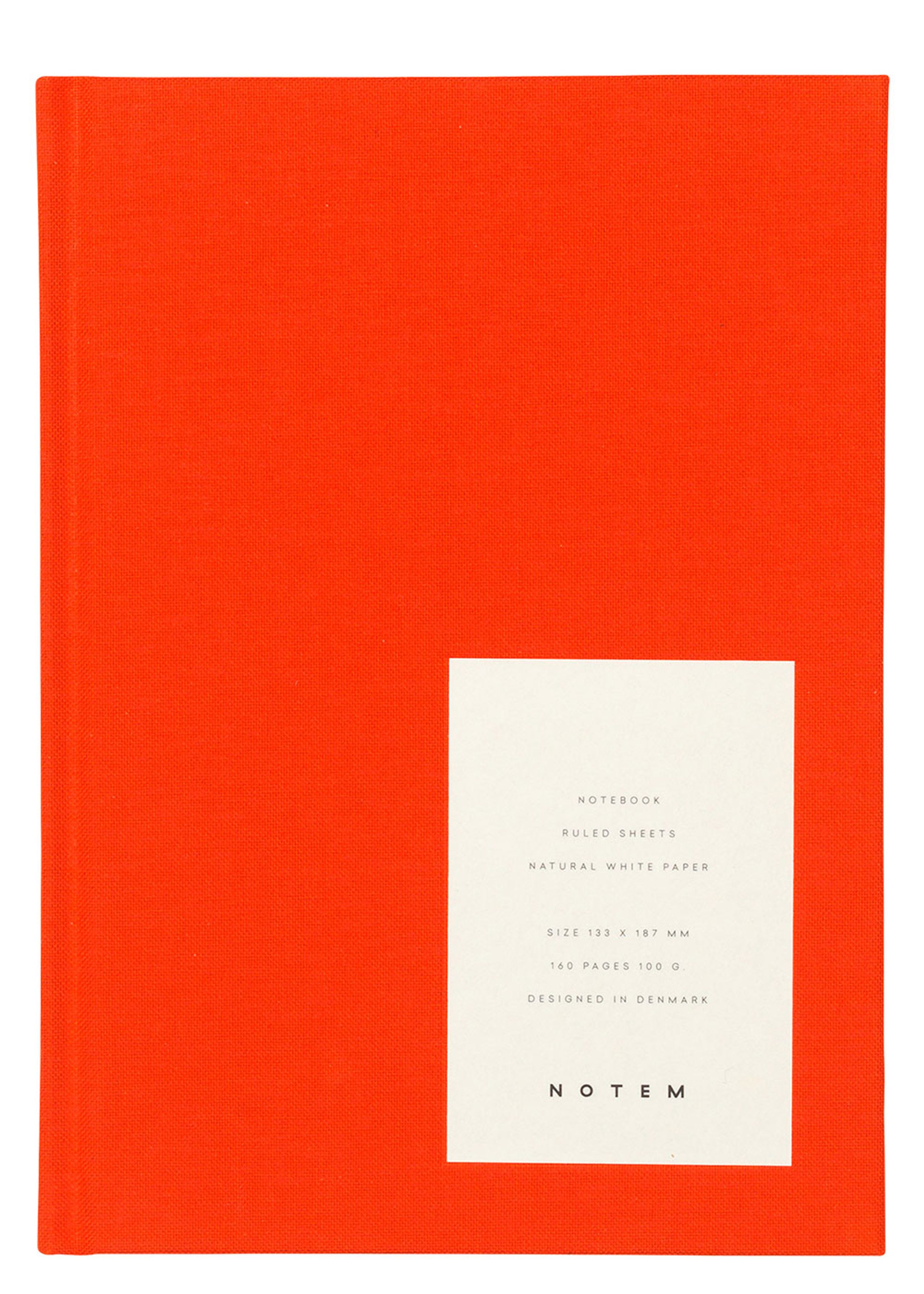 NOTEM - Notizbuch - EVEN Notebook - Medium - Bright Red Cloth