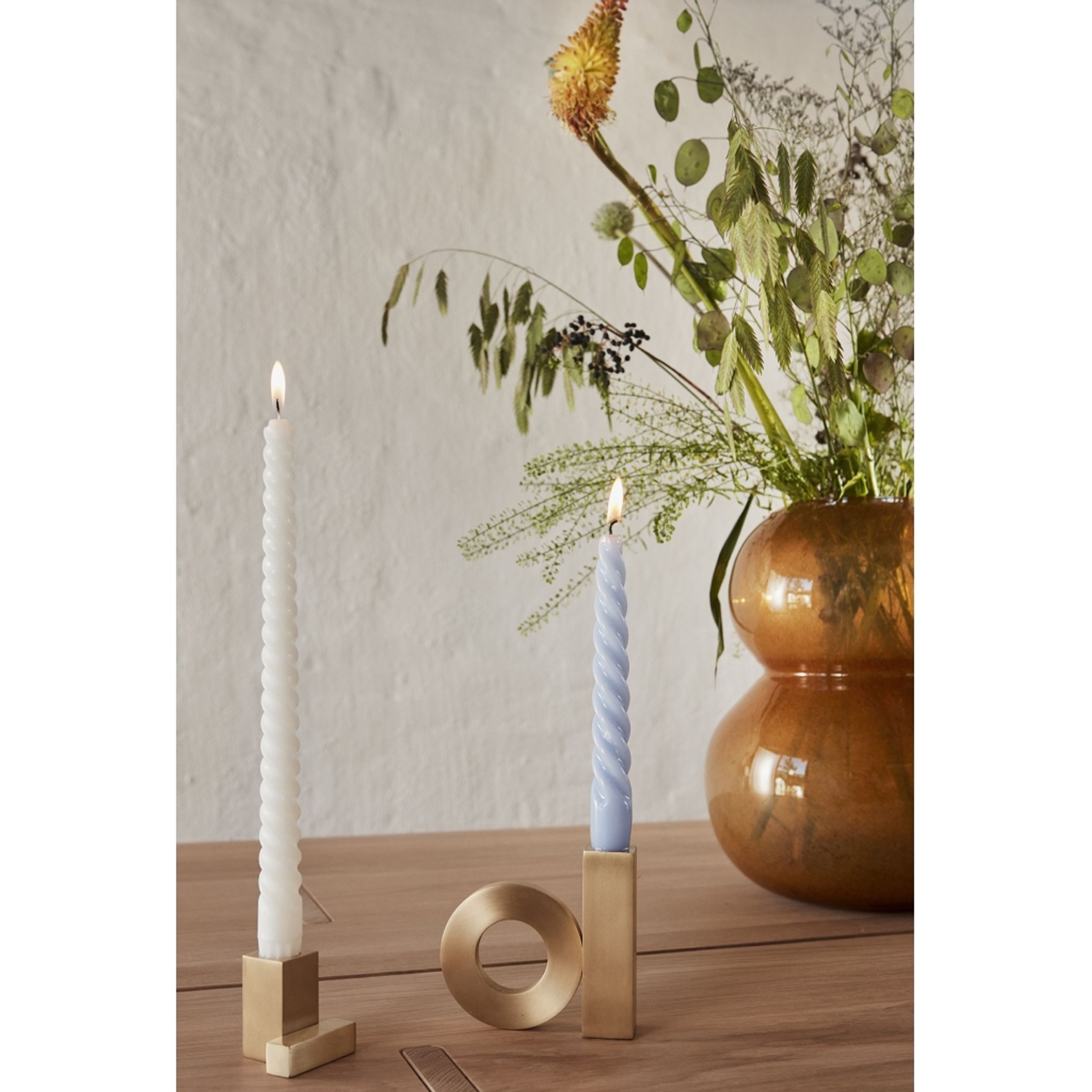 OYOY - Chandelier - Square Solid Brass Candleholder - Brushed Brass